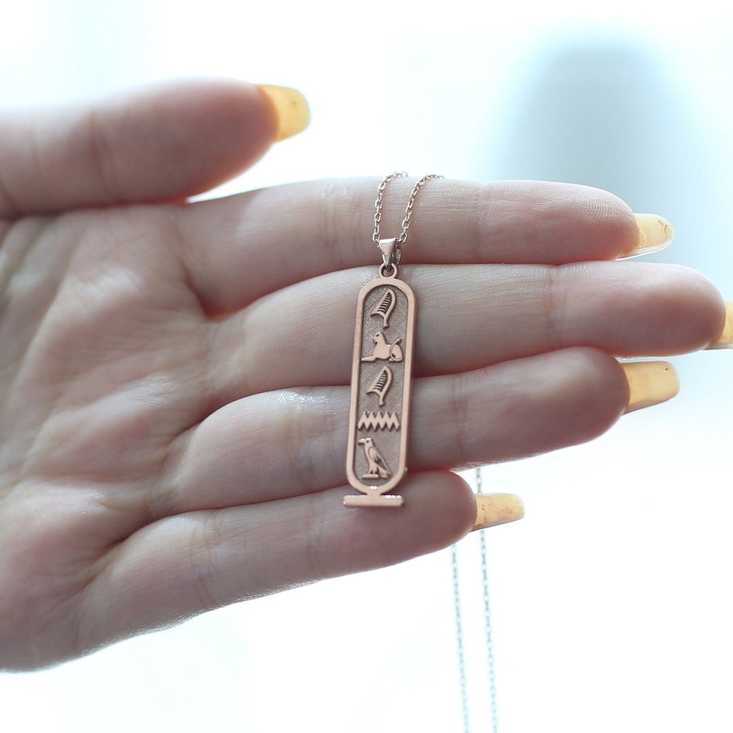 Ancient Egyptian Hieroglyphic Name Necklace 925 Sterling Silver, Personalised Necklace , Custom Name Jewellery , Personalised Gift
