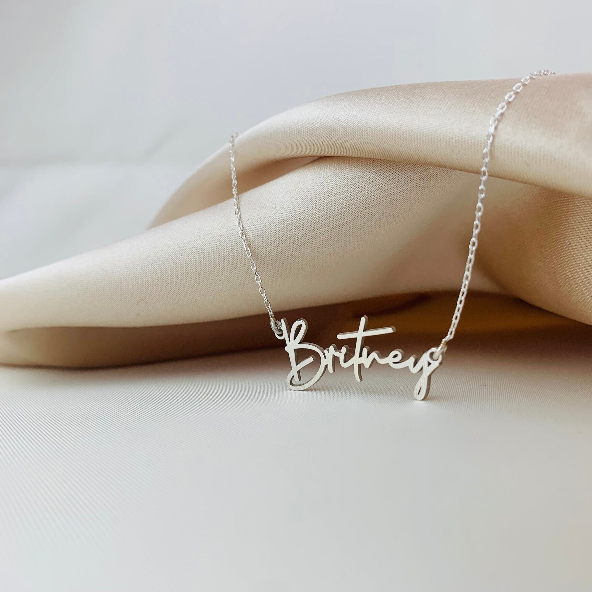 Personalized Name Necklace 925 Sterling Silver - Custom Name Jewelry - Gift For Moms - Gift for Her - Personalized Necklace