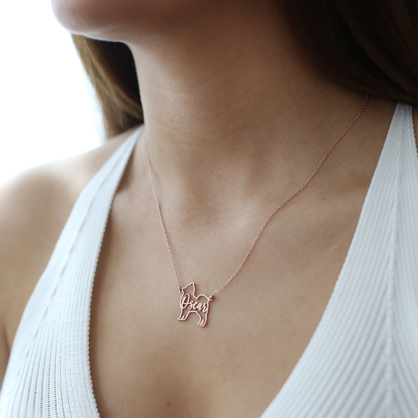 Custom Dog Necklace with Name, Dog Silhouette Necklace, Animal Pet Memorial Gift, Dog Breed Necklace, Personalized Pet Necklace, Gift For Mom, Birthday Gift, Christmas Gift, Gift for Daughter
