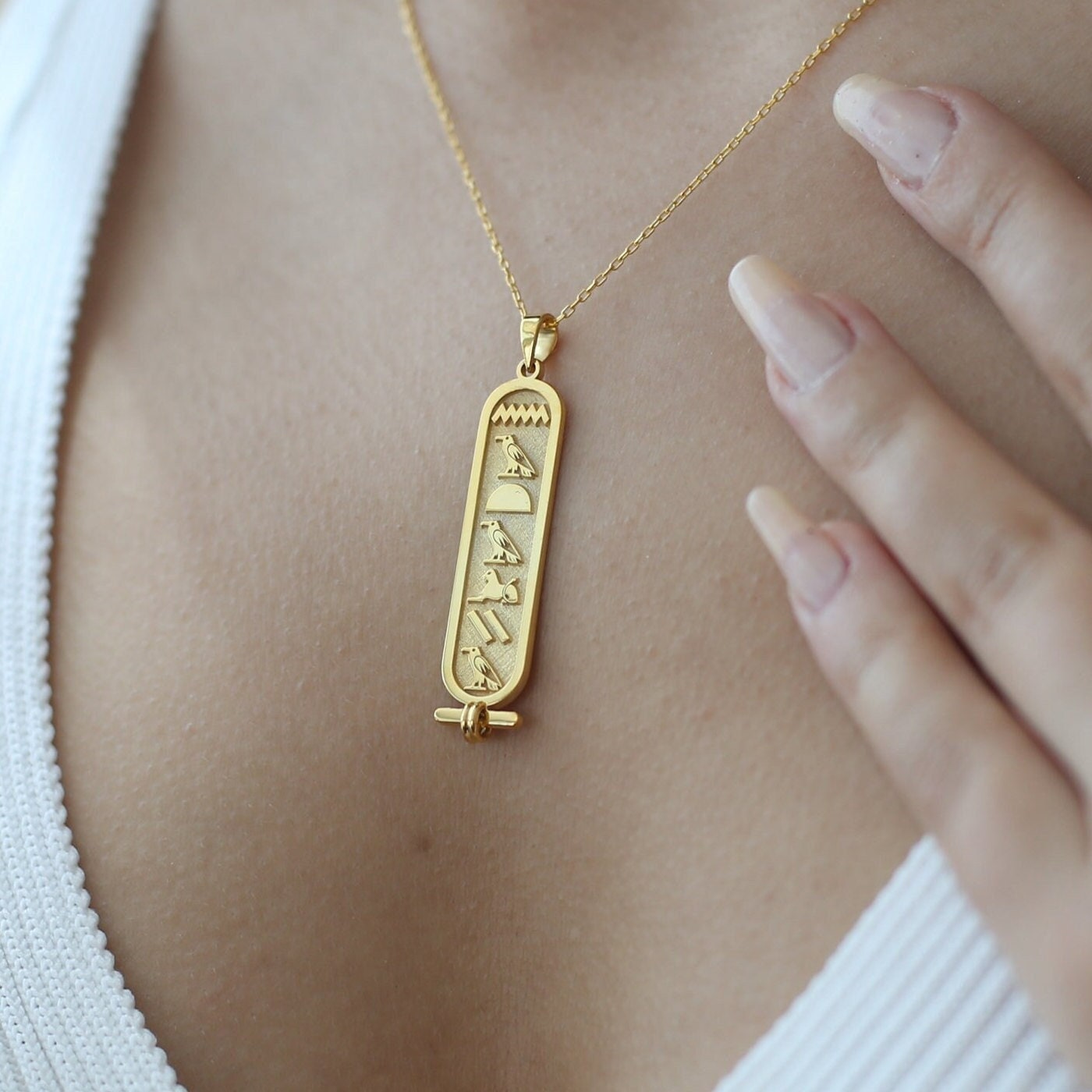 Ancient Egyptian Hieroglyphic Name Necklace 925 Sterling Silver, Personalised Necklace , Custom Name Jewellery , Personalised Gift