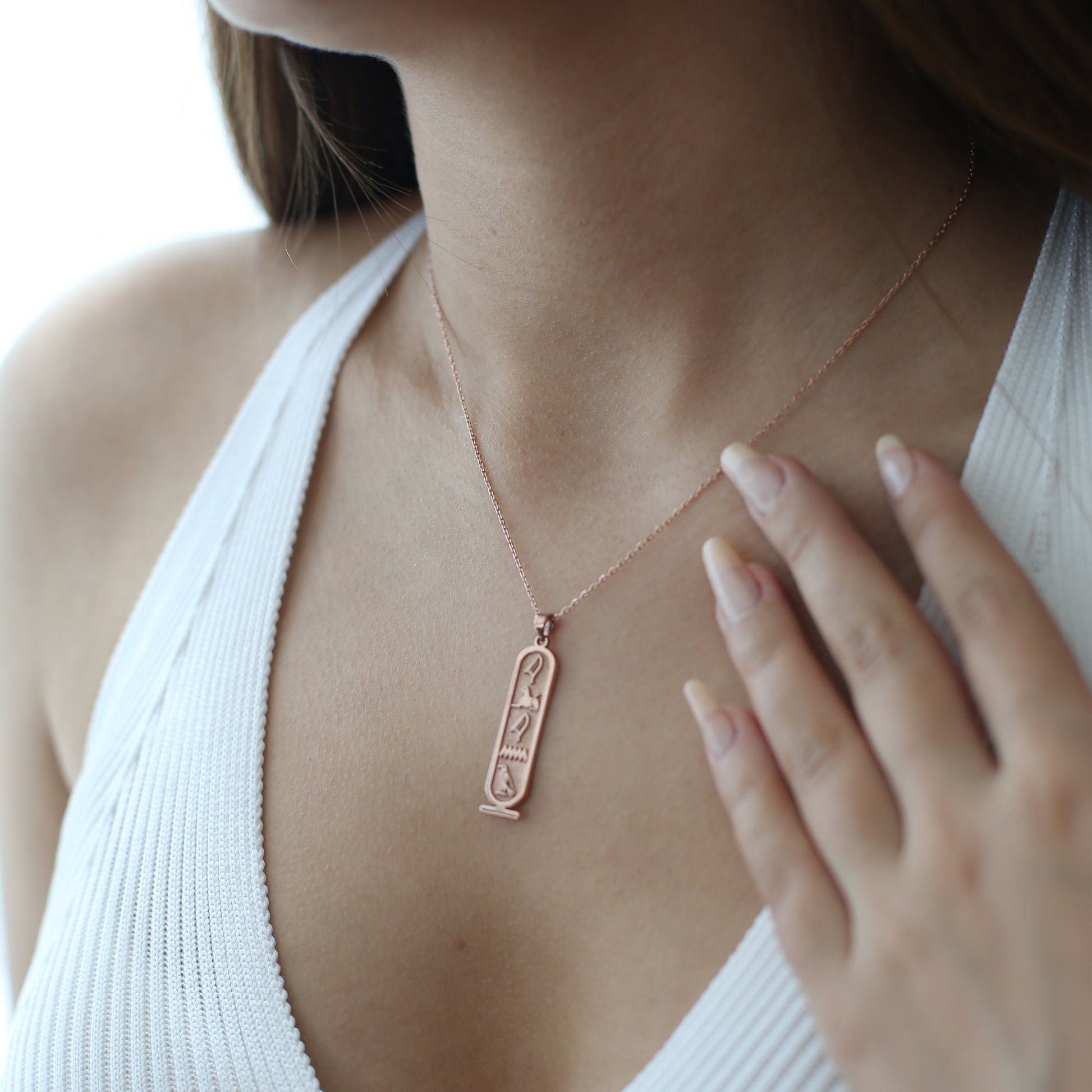 Ancient Egyptian Hieroglyphic Name Necklace 925 Sterling Silver, Personalised Necklace , Custom Name Jewellery , Personalised Gift