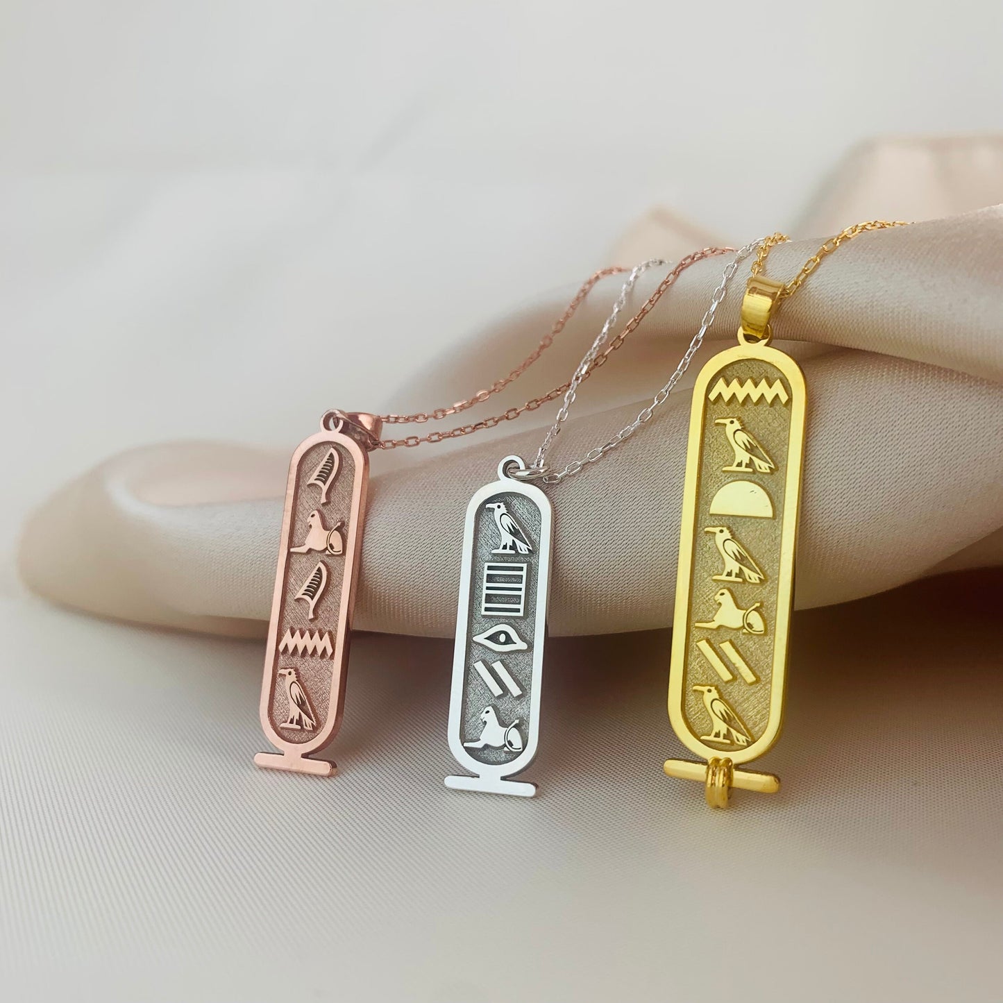 Ancient Egyptian Hieroglyphic Name Necklace 925 Sterling Silver, Personalised Necklace , Custom Name Jewellery , Personalised Gift