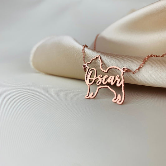 Custom Dog Necklace with Name, Dog Silhouette Necklace, Animal Pet Memorial Gift, Dog Breed Necklace, Personalized Pet Necklace, Gift For Mom, Birthday Gift, Christmas Gift, Gift for Daughter