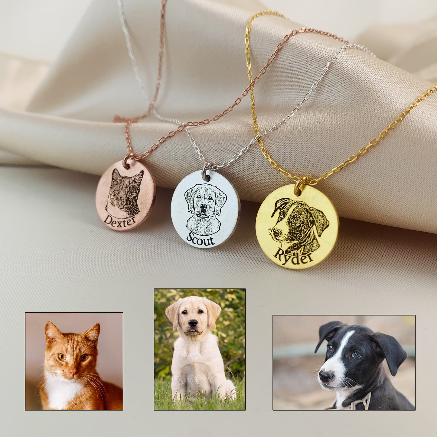 Dog Memorial Gift, Dog Personalized Gift for Her, Dog Memorial Necklace for Dogmom, Dog Dad, Dog Loss, Dog Remembrance Necklace for Women