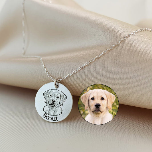 Dog Memorial Gift, Dog Personalized Gift for Her, Dog Memorial Necklace for Dogmom, Dog Dad, Dog Loss, Dog Remembrance Necklace for Women