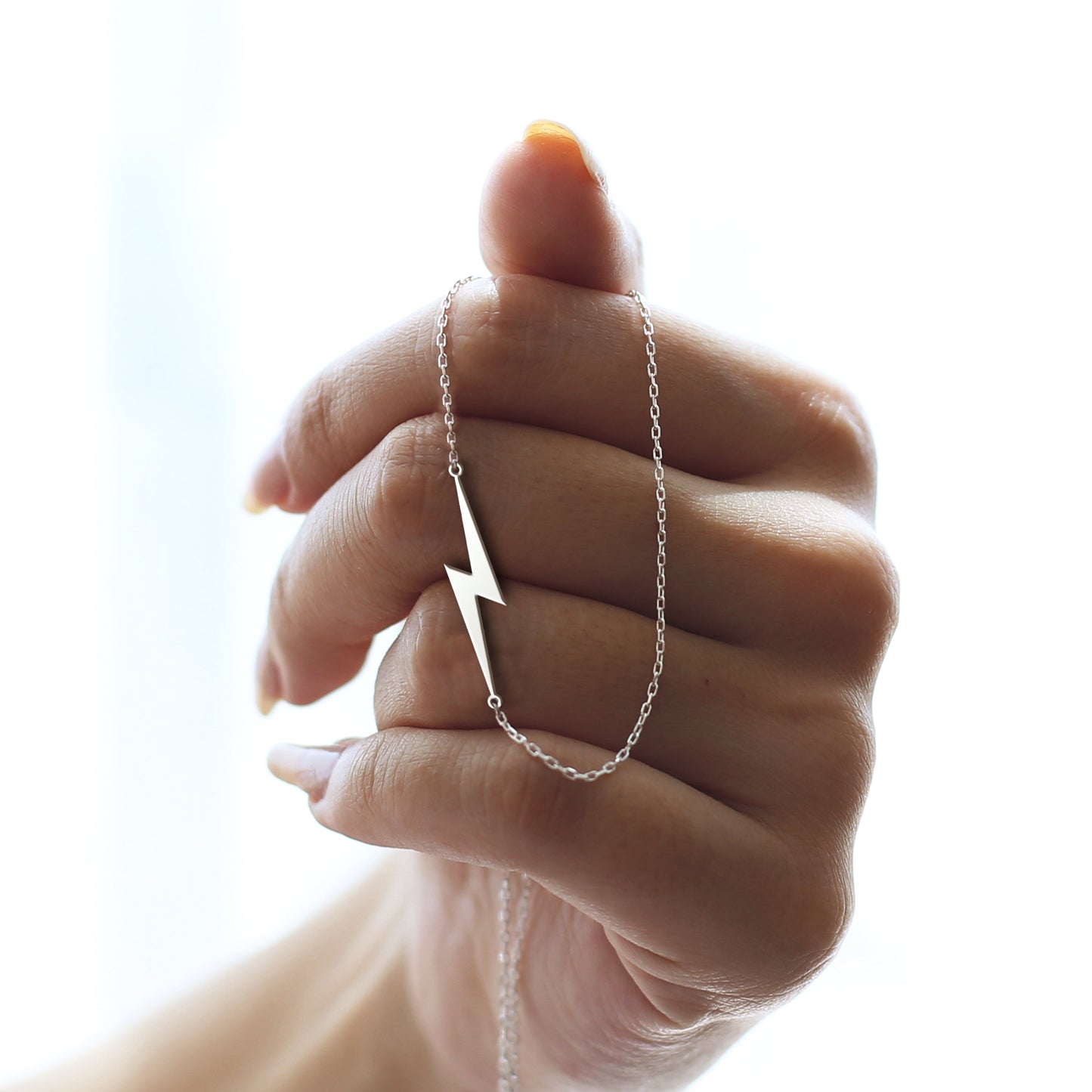 Lightning Necklace, Tiny Lightning Bolt, Thunderbolt Necklace, Flash Necklace, 925 Sterling Silver Tiny Lightning Charm, Gift For Mom, Bolt Necklace, fine silver necklace, tiny Lightning Bolt, Dainty Minimalist, Birthday Gift, Thunderbolt Necklace