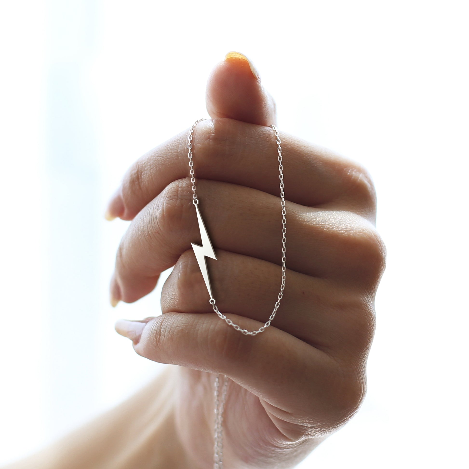 Lightning Necklace, Tiny Lightning Bolt, Thunderbolt Necklace, Flash Necklace, 925 Sterling Silver Tiny Lightning Charm, Gift For Mom, Bolt Necklace, fine silver necklace, tiny Lightning Bolt, Dainty Minimalist, Birthday Gift, Thunderbolt Necklace