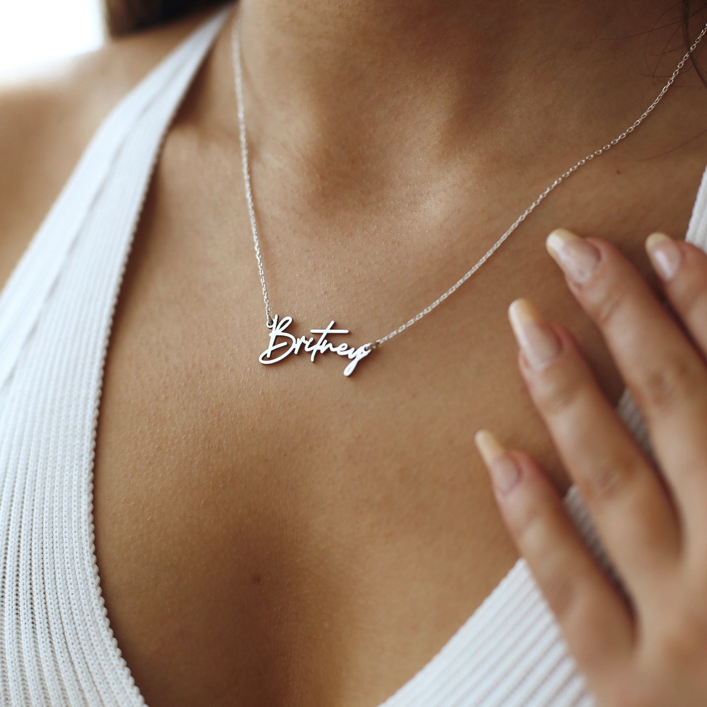 Personalized Name Necklace 925 Sterling Silver - Custom Name Jewelry - Gift For Moms - Gift for Her - Personalized Necklace