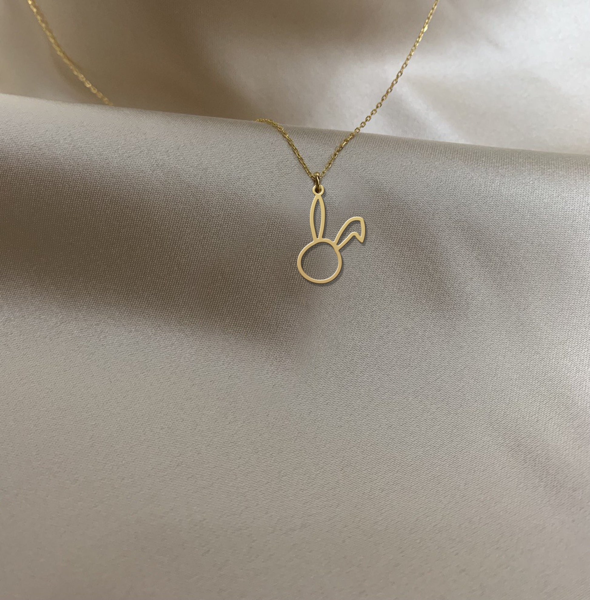 Easter Bunny Necklace, Rabbit Necklace, Floppy Ear Rabbit Necklace, Rabbit Charm Necklace, Bunny necklace, Pet Necklace Silver Gifts,