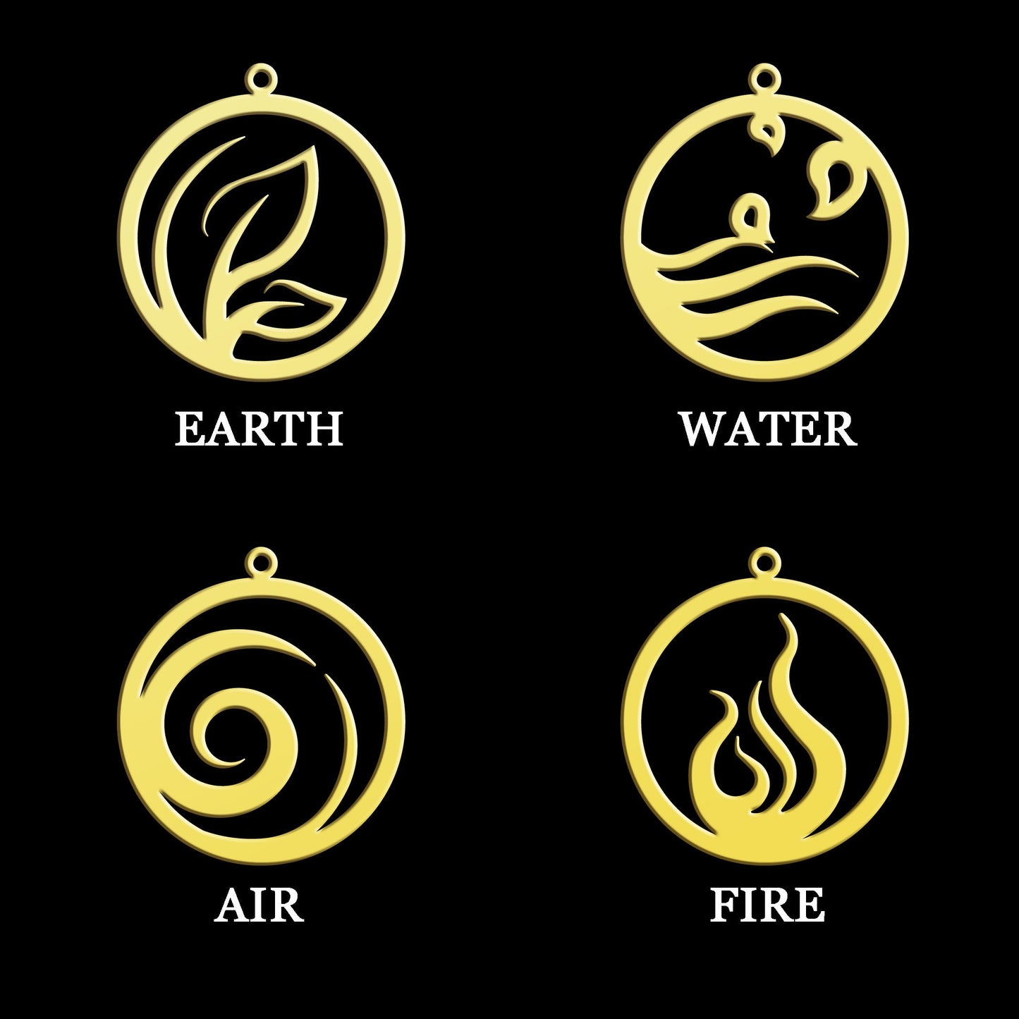 Fire Elements Symbol Charm Necklace, Four Elements Symbol Pendant, Earth Air Water Fire Four Elements Zodiac Necklace, Minimalist Necklace, Fire Elements Symbol, 925 silver necklace, Nature Lover Gift, Pagan Jewellery, everyday necklace