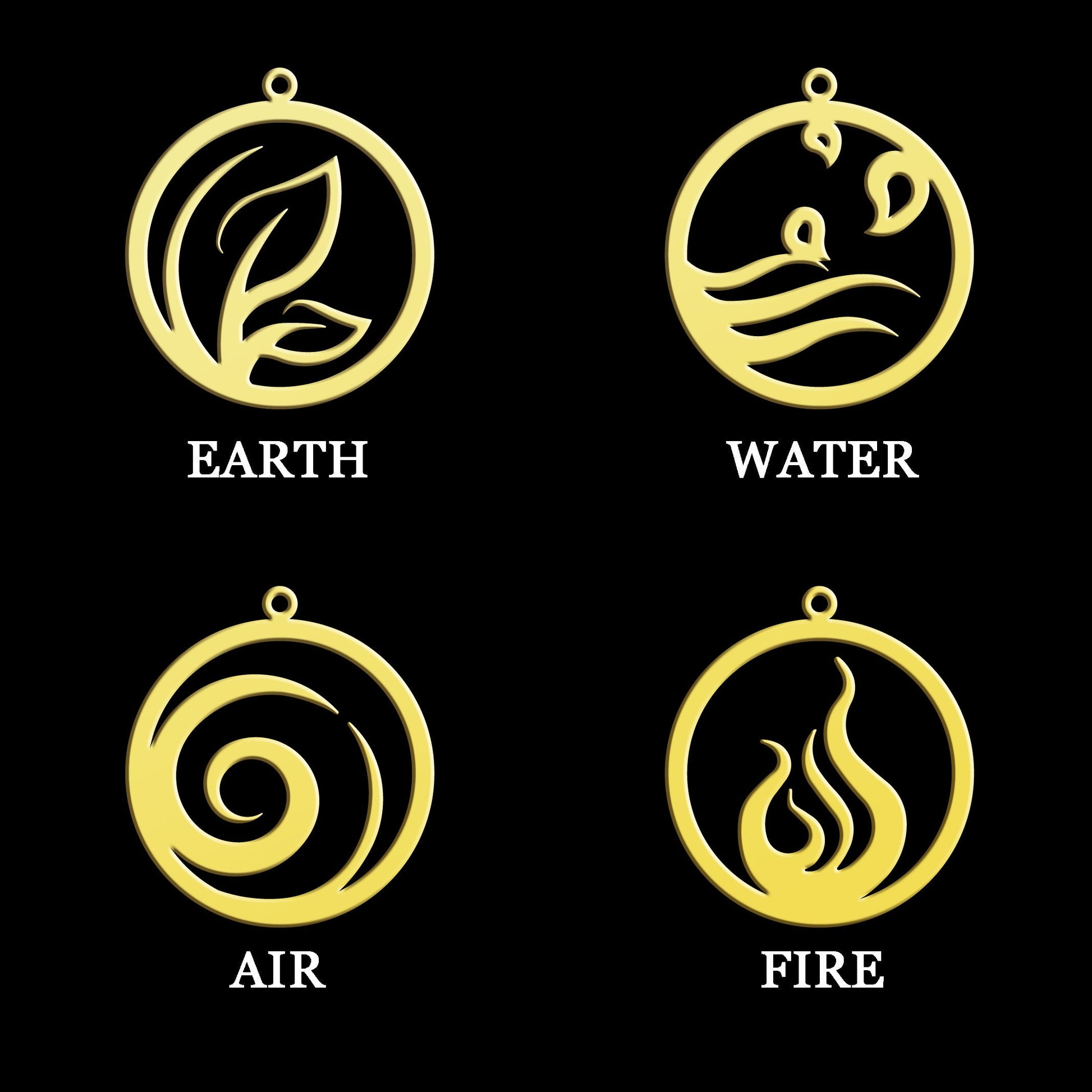 Fire Elements Symbol Charm Necklace, Four Elements Symbol Pendant, Earth Air Water Fire Four Elements Zodiac Necklace, Minimalist Necklace, Fire Elements Symbol, 925 silver necklace, Nature Lover Gift, Pagan Jewellery, everyday necklace