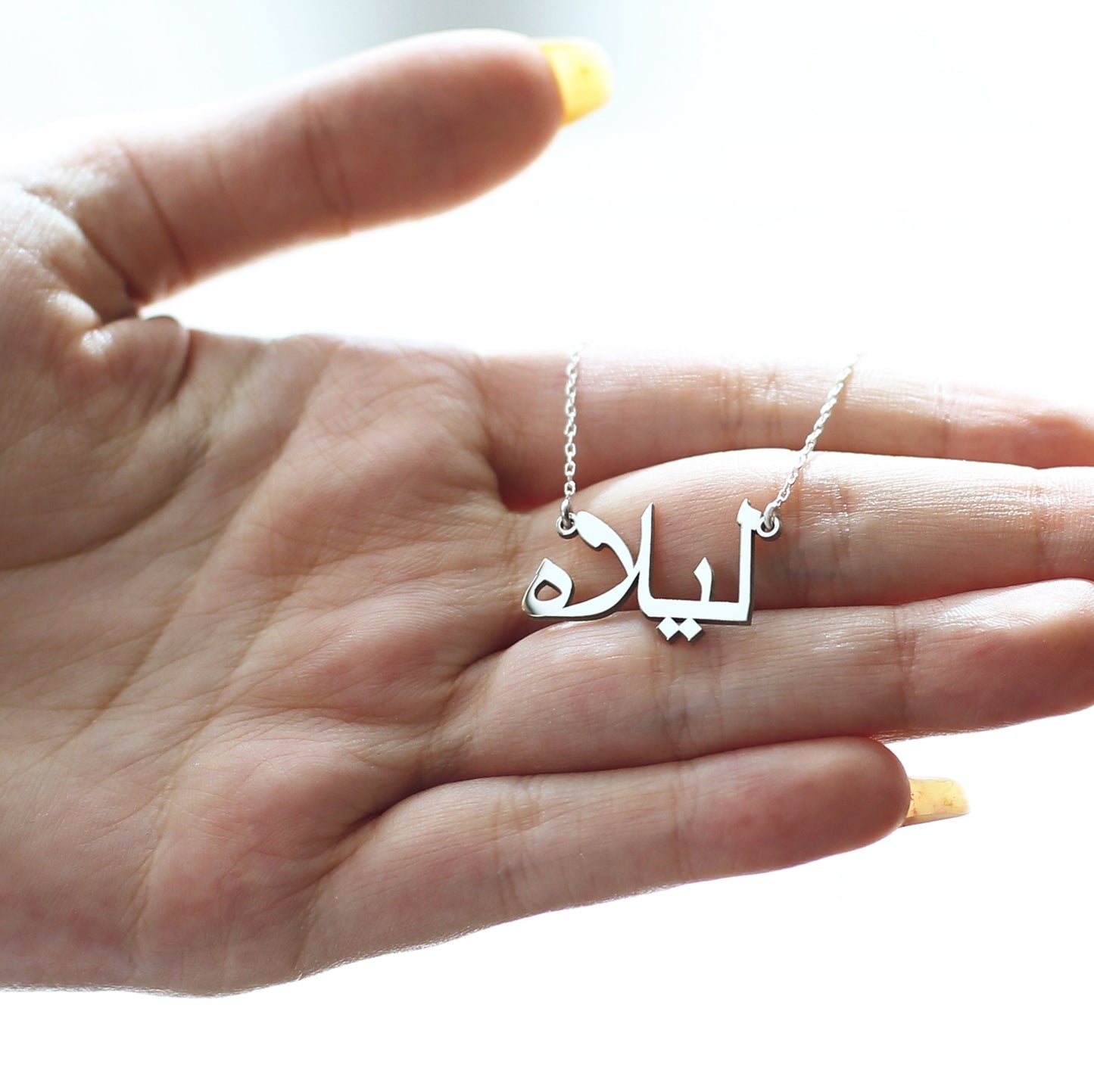 Arabic Name Necklace Necklace, Arabic Letters Necklace, Arabic Name Necklace, Custom Arabic Calligraphy Name Necklace