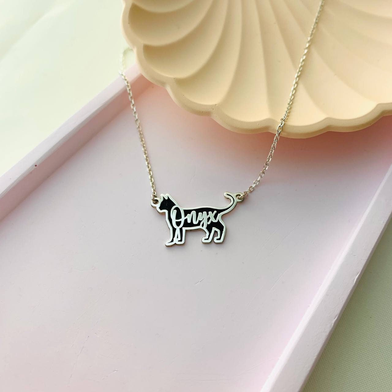 Cat Necklace, Cat necklace for woman, Pet necklace, Cat memorial gift, Custom cat necklace, Cat name necklace, Cat memorial name necklace