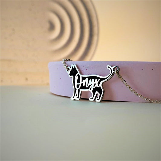 Cat Name Necklace, Cat necklace for woman