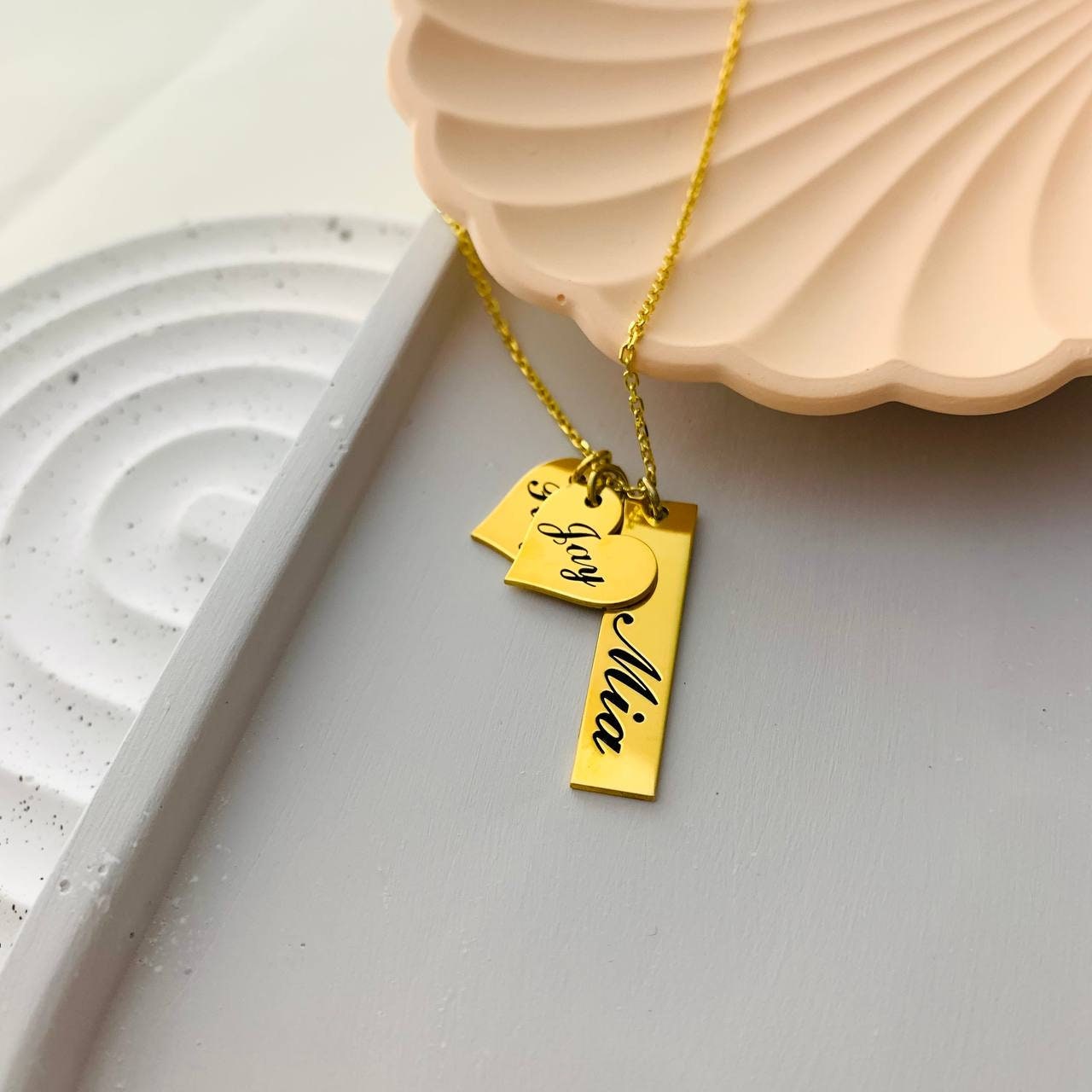 Personalized Vertical Bar Necklace, Silver Multiple Bar Name Necklace, Bar Engraved Necklace, Necklace for Family, Mothers Day Gift