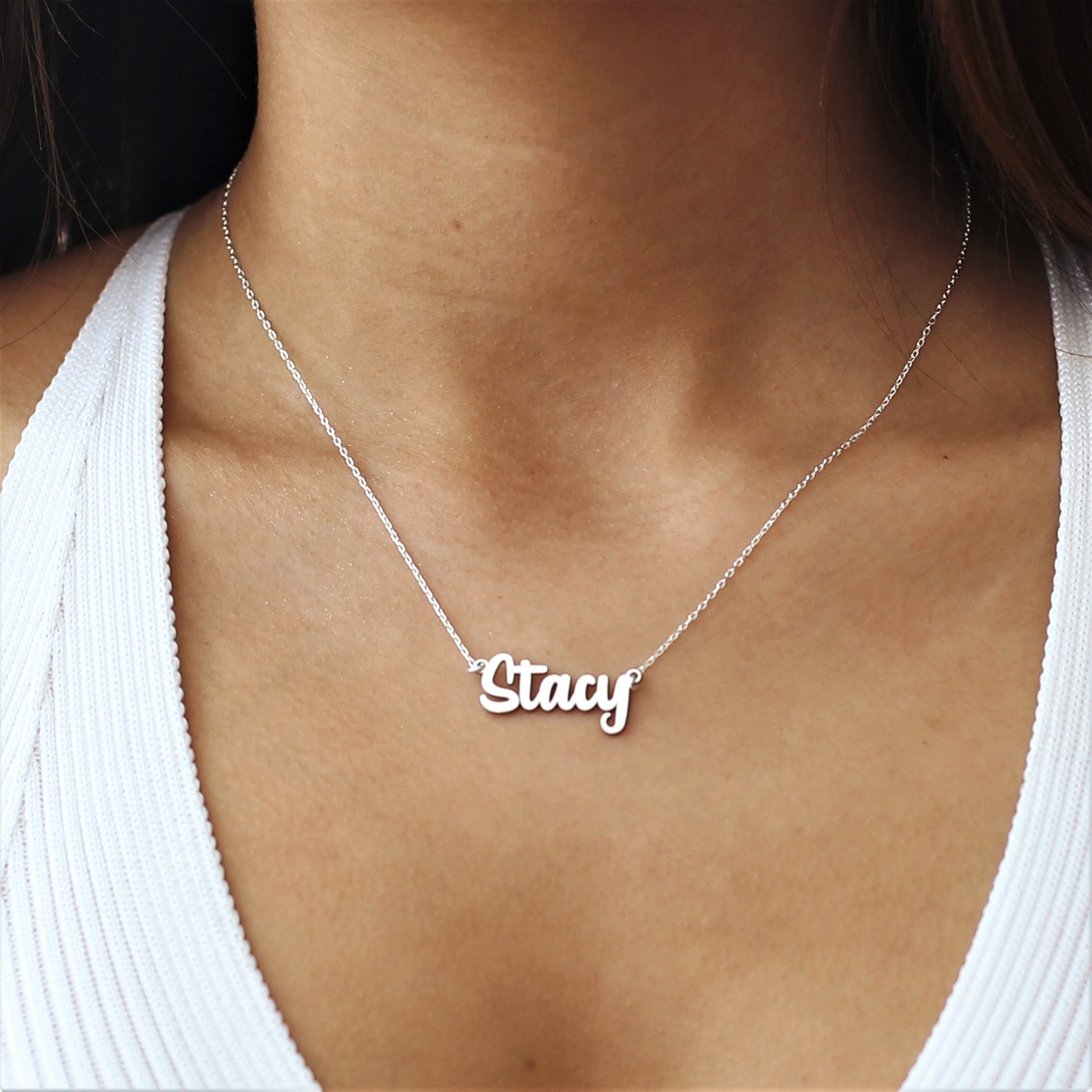 Custom Name Necklace, Personalized Nameplate Name Necklace, 14K Gold Dainty Name Necklace, Custom Cartouche Name Necklace, Valentines Day