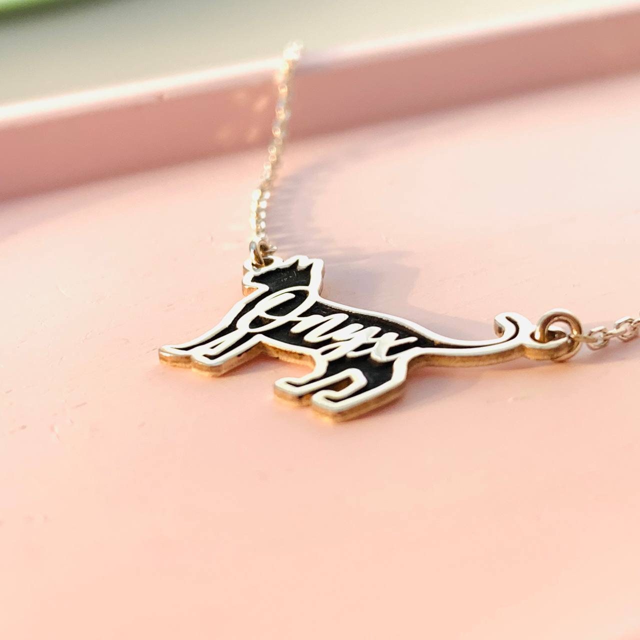 Cat Necklace, Cat necklace for woman, Pet necklace, Cat memorial gift, Custom cat necklace, Cat name necklace, Cat memorial name necklace