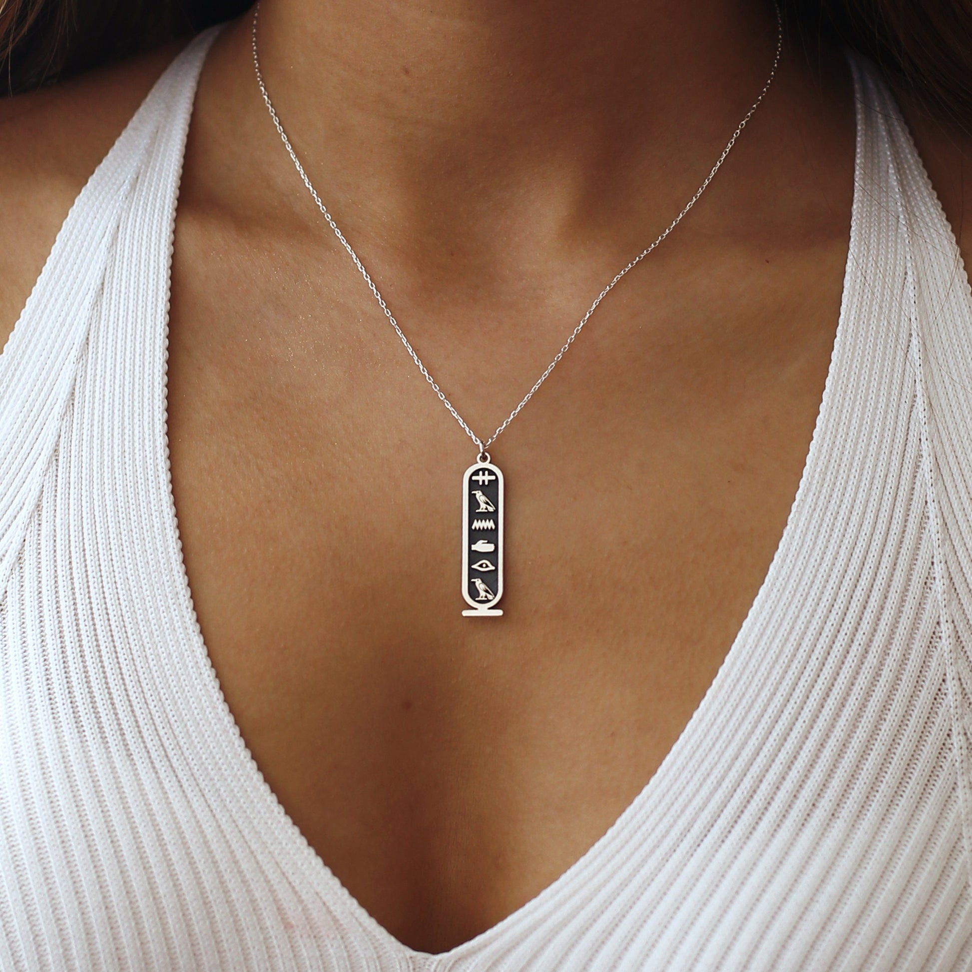 Egypt jewelry, Egypt necklace, Cartouche necklace, Ancient egypt, Egypt jewelry for woman, Ancient egypt jewelry, Hieroglyph name necklace,