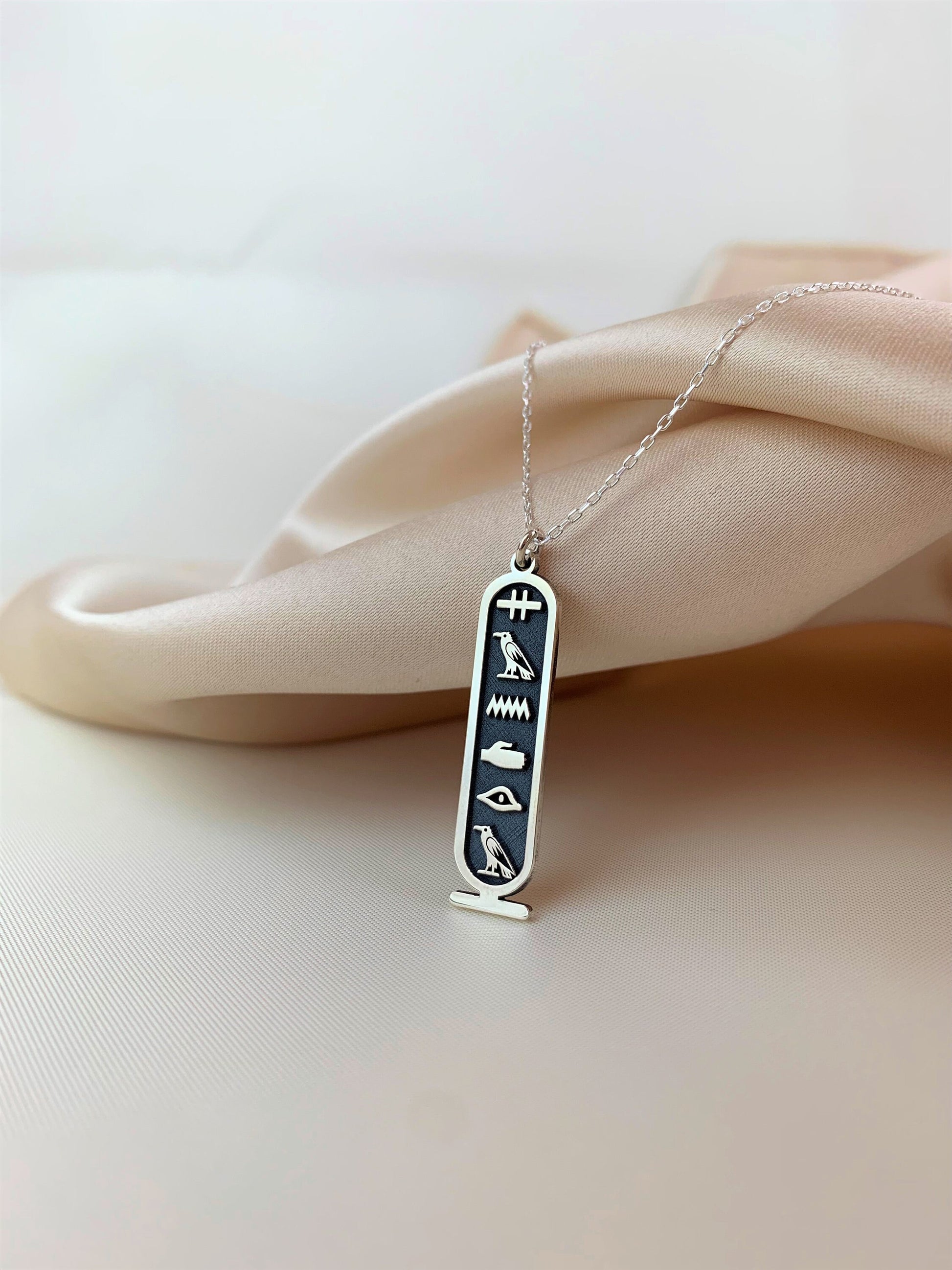 Egypt jewelry, Egypt necklace, Cartouche necklace, Ancient egypt, Egypt jewelry for woman, Ancient egypt jewelry, Hieroglyph name necklace,