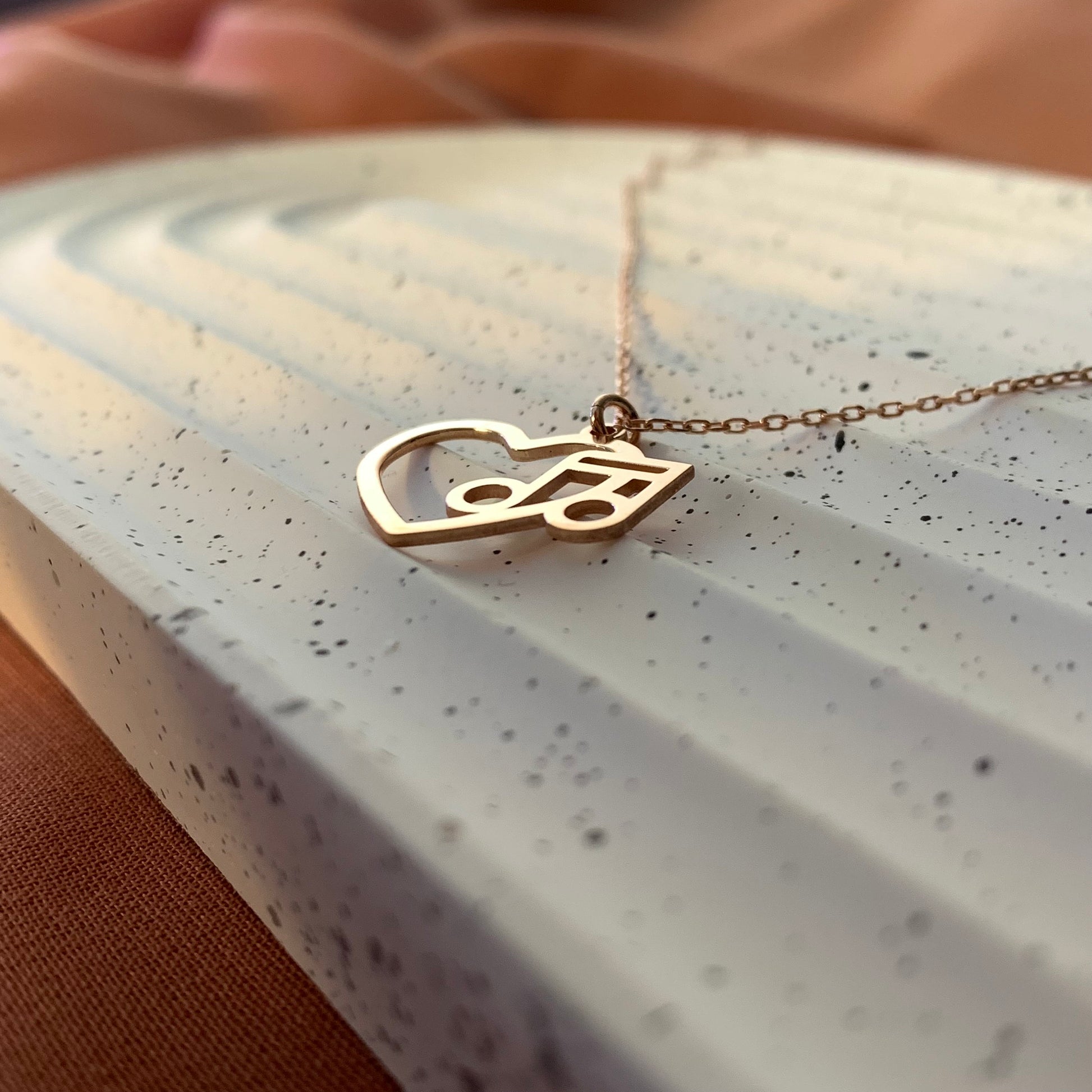 Music Note Necklace, Dainty Heart with Music Note Necklace, Eighth Note Charm, Musician Gifts, Heart Necklace, gift for musician