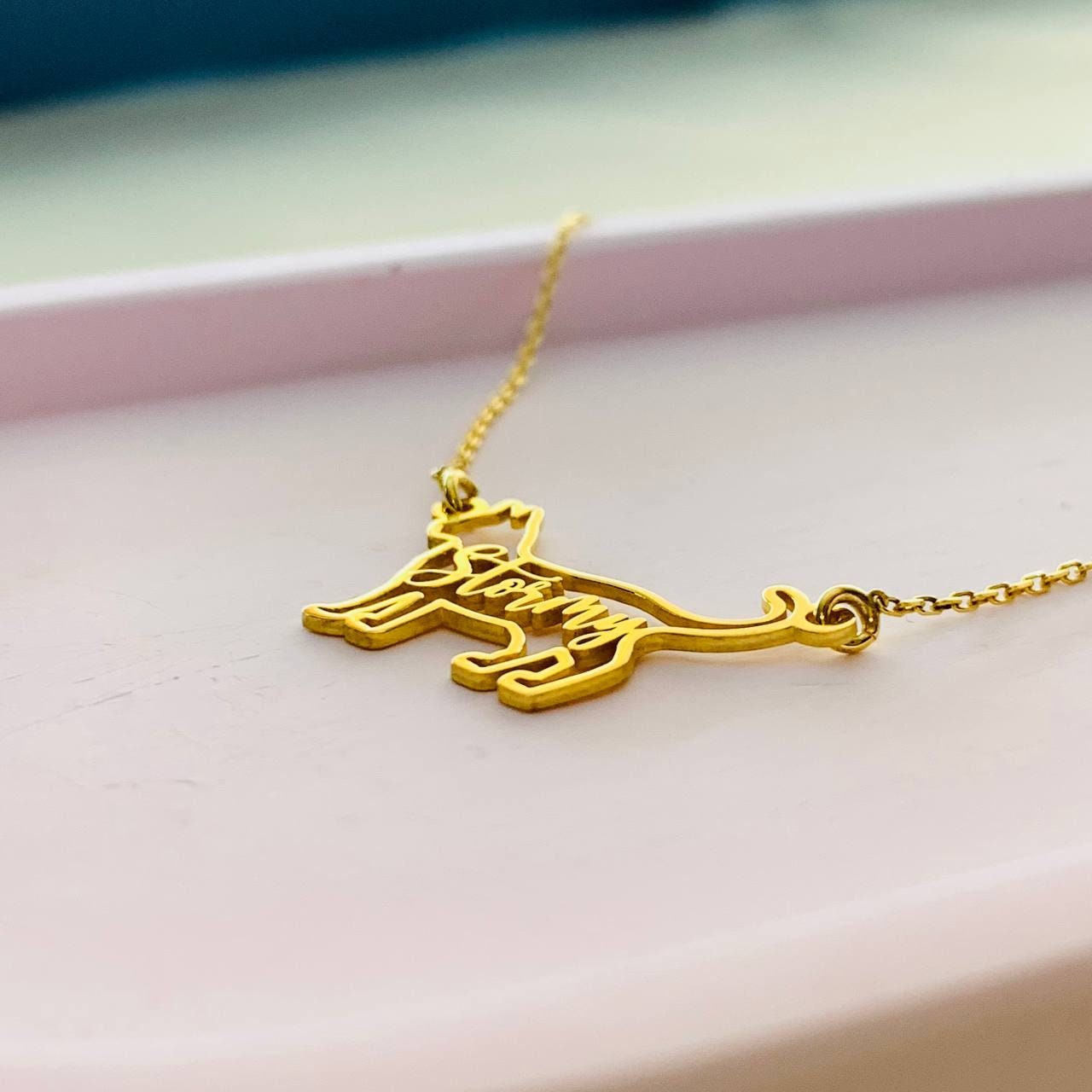 Cat Necklace, Custom Cat Name Necklace, Cat Pendant Necklace, Engraved Cat Pendant, Engraved Pet Charm Necklace, Animal Pet Memorial Gift