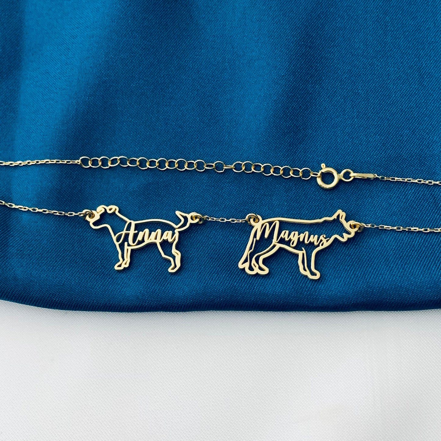 Multiple Dog Necklace, Custom Dog Necklace, Dog Necklace for Woman, Dog Memorial Necklace, Multiple dogs on one chain, Dog name necklace,