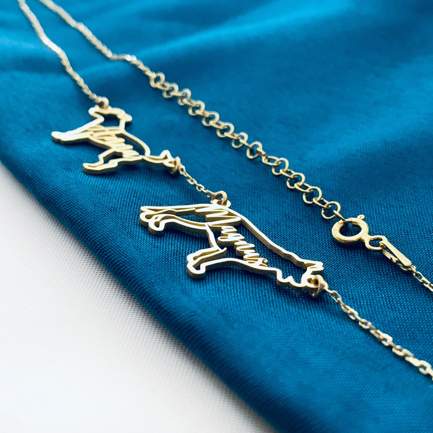 Multiple Dog Necklace, Custom Dog Necklace, Dog Necklace for Woman, Dog Memorial Necklace, Multiple dogs on one chain, Dog name necklace,