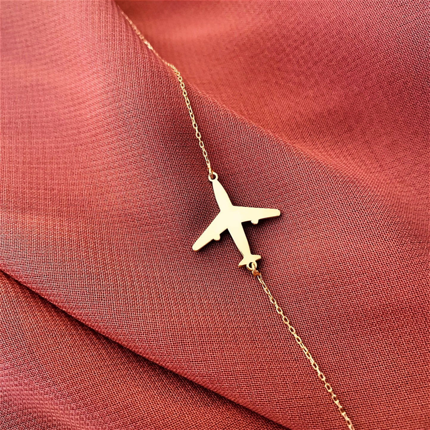 Airplane necklace, Airplane necklace for women, Side Ways Necklace, Graduation Gift, Pilot Gifts for women, Flight Attendant Gift