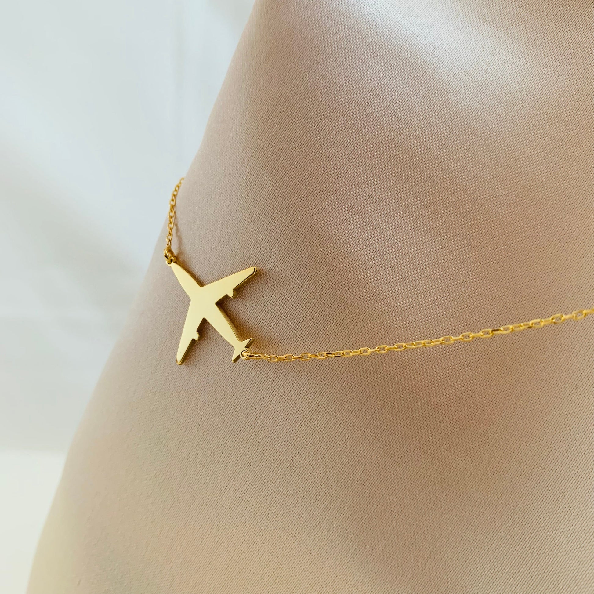 Airplane necklace, Airplane necklace for women, Side Ways Necklace, Graduation Gift, Pilot Gifts for women, Flight Attendant Gift