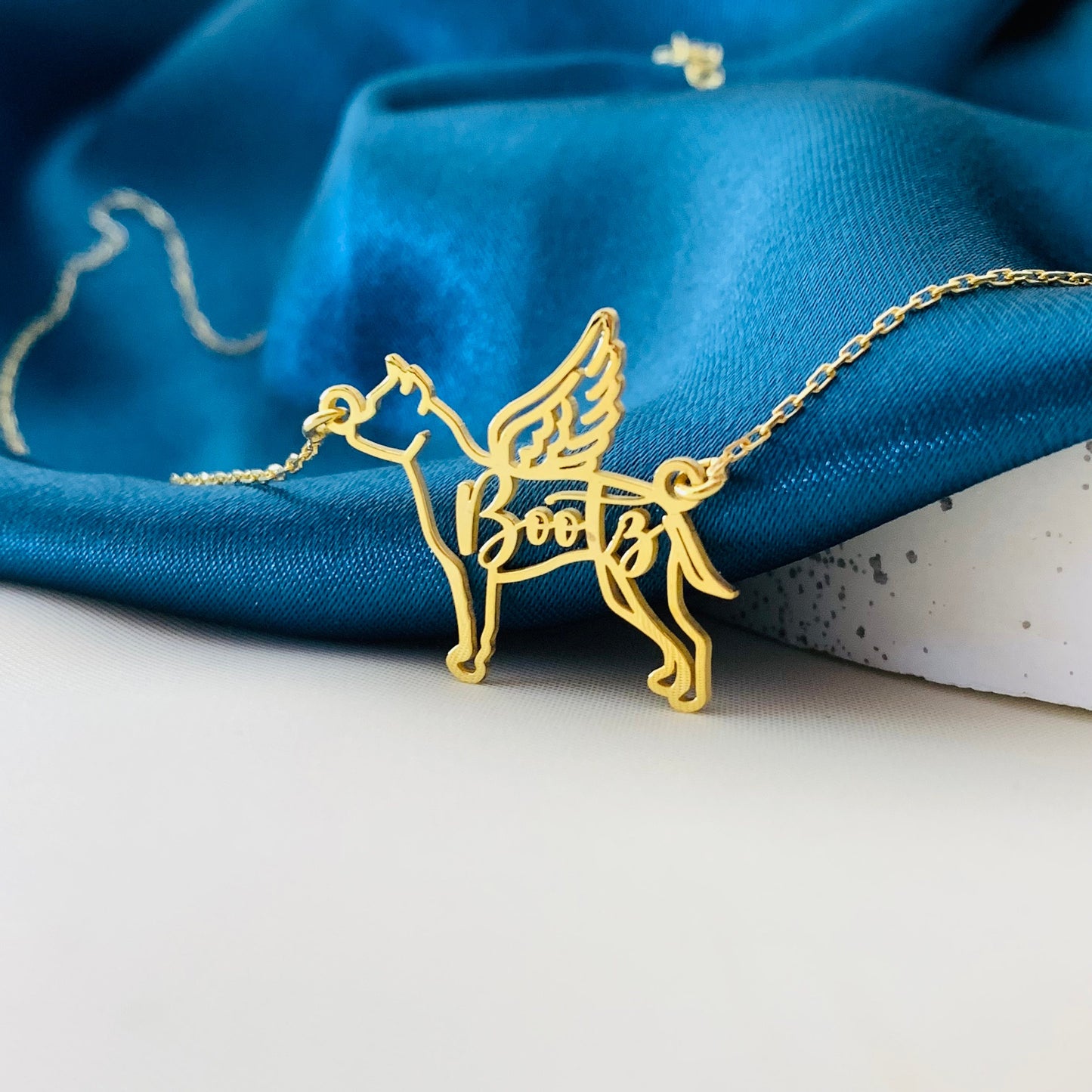 Dog necklace, Dog memorial gift, Dog necklace for women, Personalized angel dog Necklace, Dog necklace with angel wings, Dog mom gifts