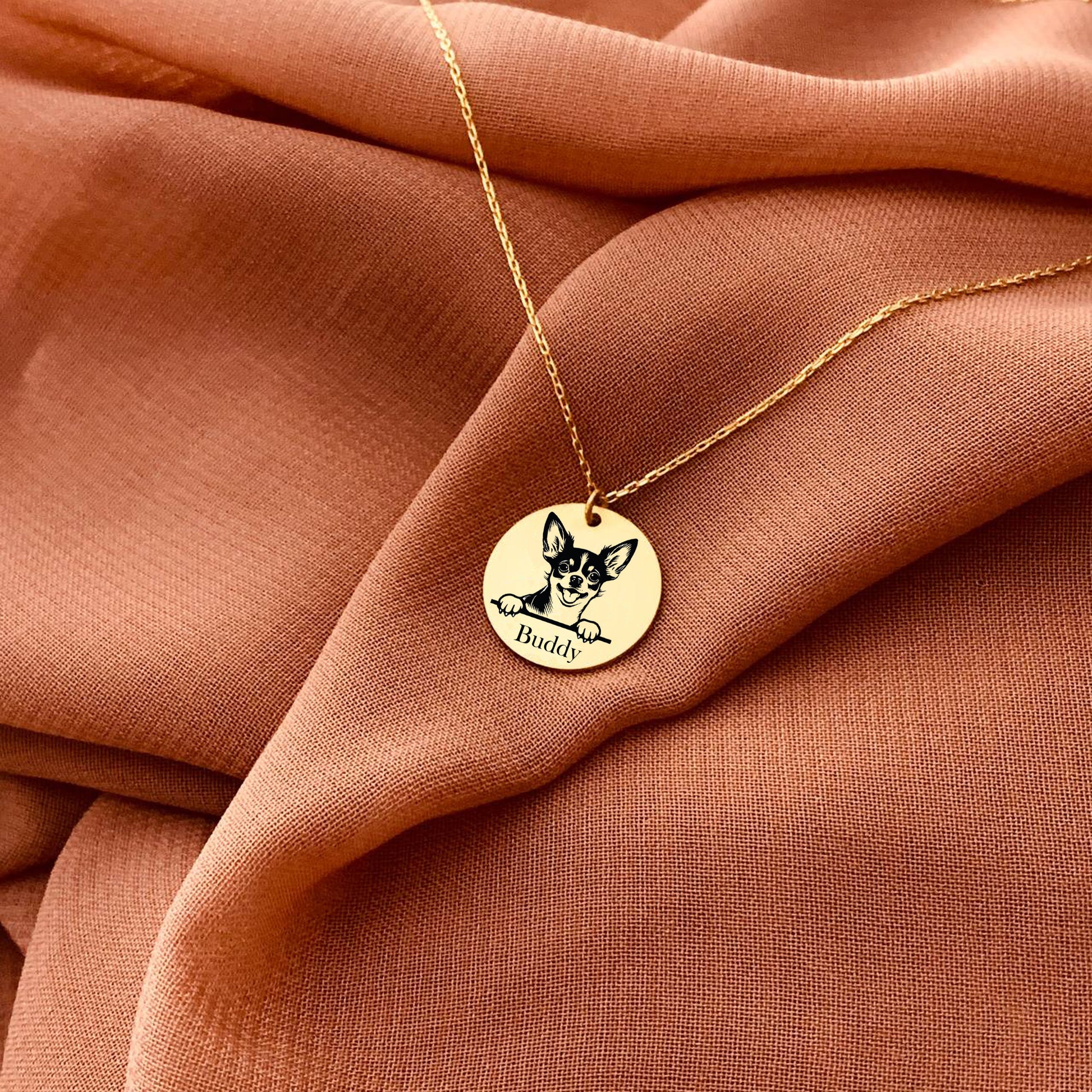 Dog Portrait Necklace, Dog Name Necklace, Custom Dog Necklace, Dog Memorial Necklace, Personalized Dog Mom Gift, Dog Silhouette Necklace
