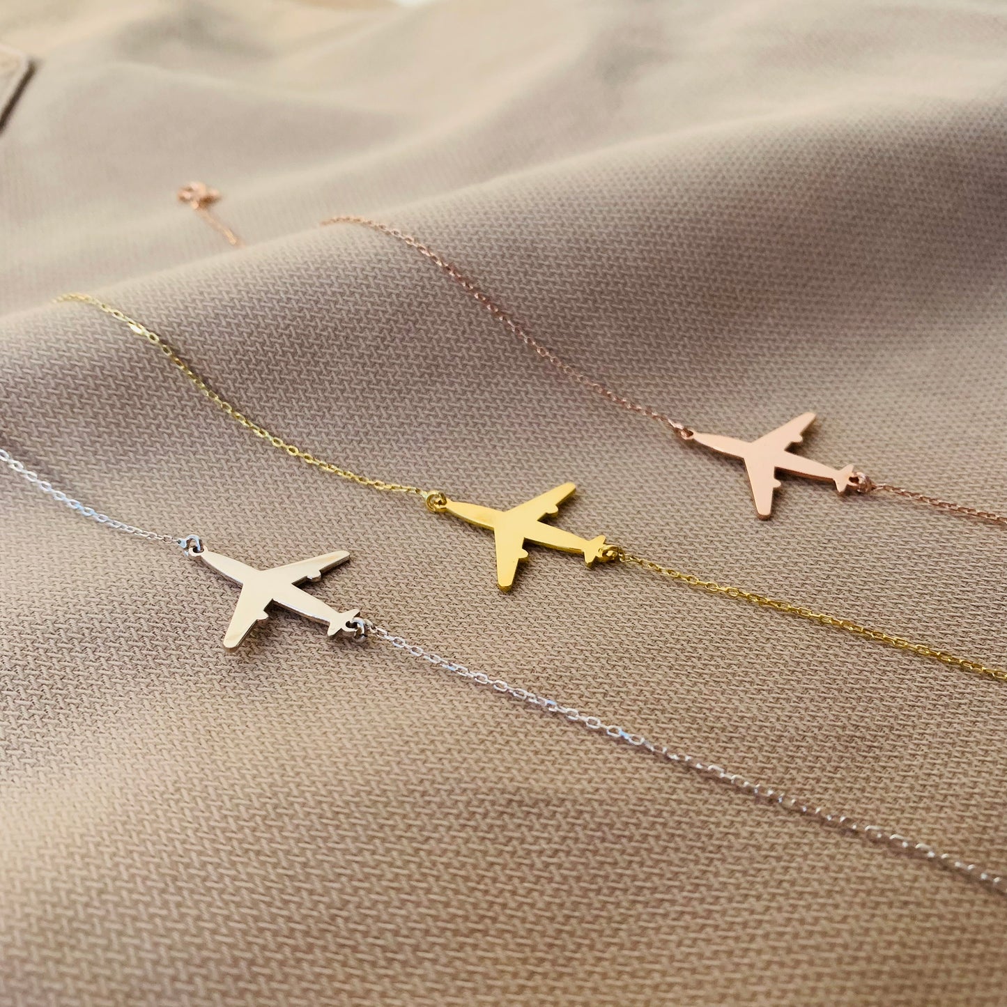 Airplane necklace, Plane necklace, Airplane necklace for women, Travel necklace, Airplane jewelry, Silver airplane necklace, Pilot necklace