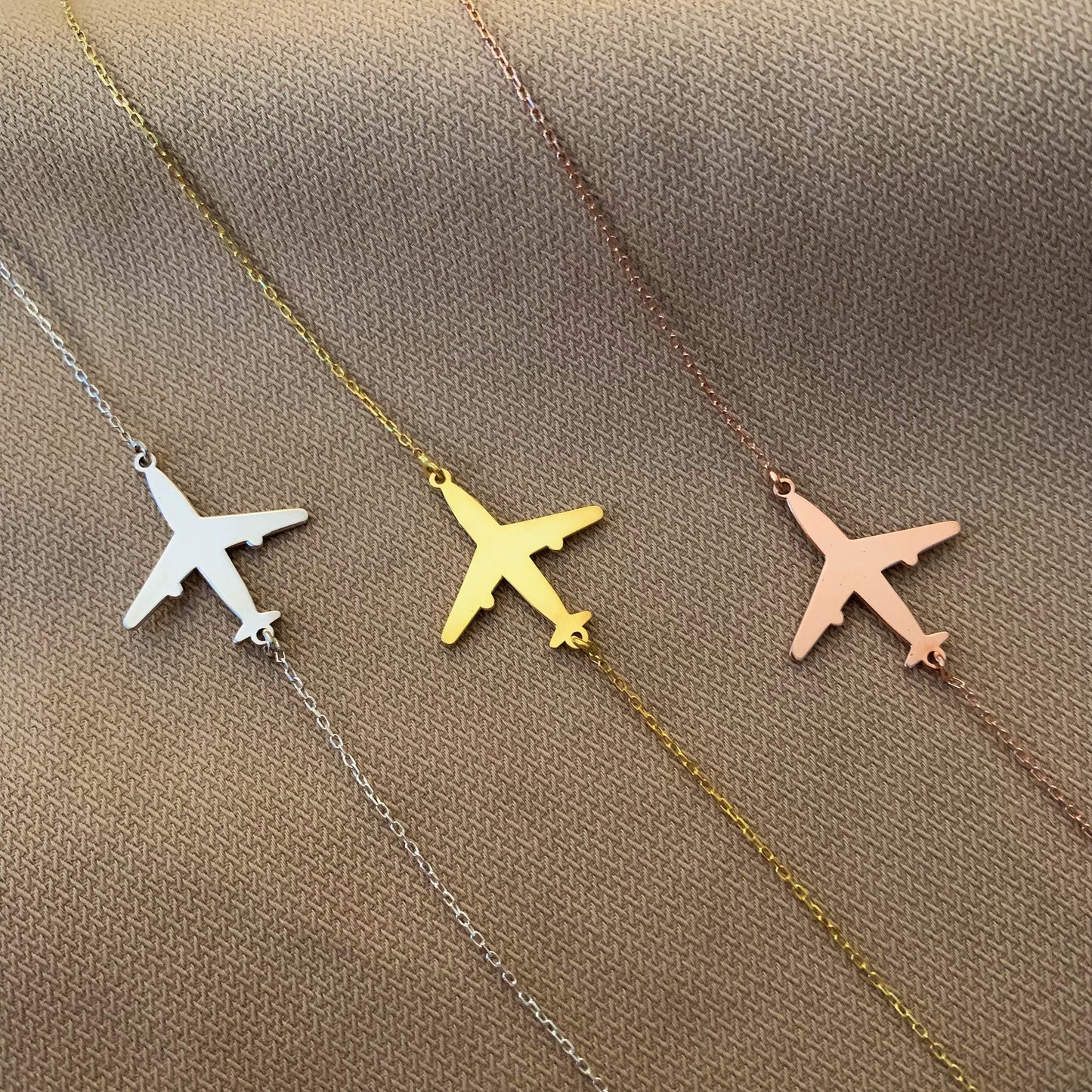 Airplane necklace, Plane necklace, Airplane necklace for women, Travel necklace, Airplane jewelry, Silver airplane necklace, Pilot necklace