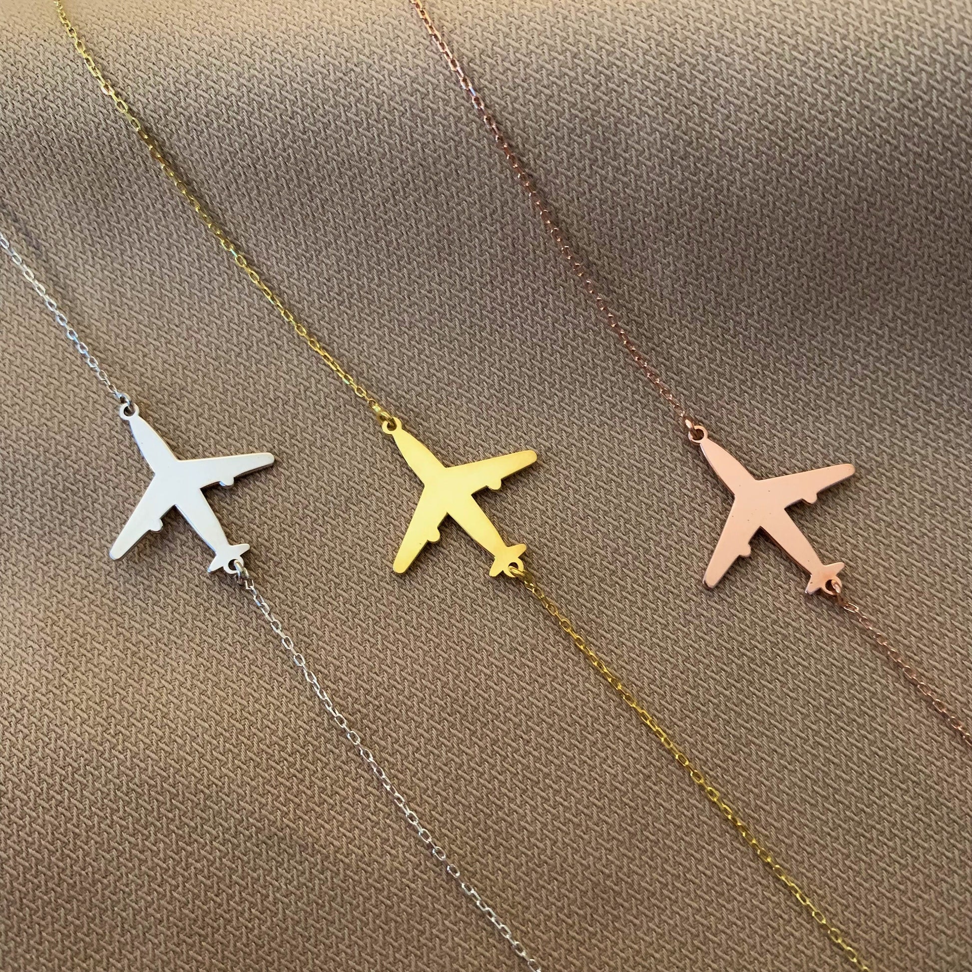 Airplane necklace, Plane necklace, Airplane necklace for women, Travel necklace, Airplane jewelry, Silver airplane necklace, Pilot necklace