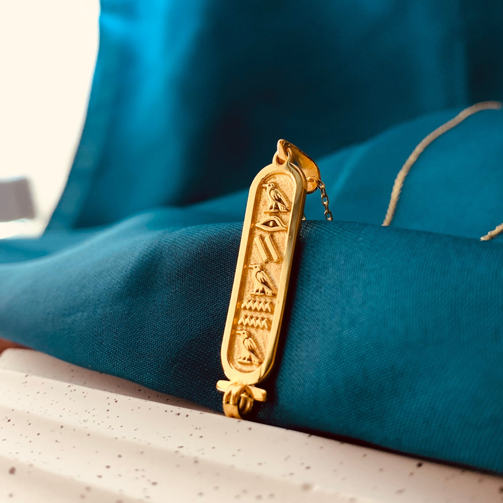 Cartouche Egyptian Hieroglyphic Name Necklace 925 Sterling Silver - Personalized Necklace - Custom Egypt Name Jewellery - Egyptian gift for