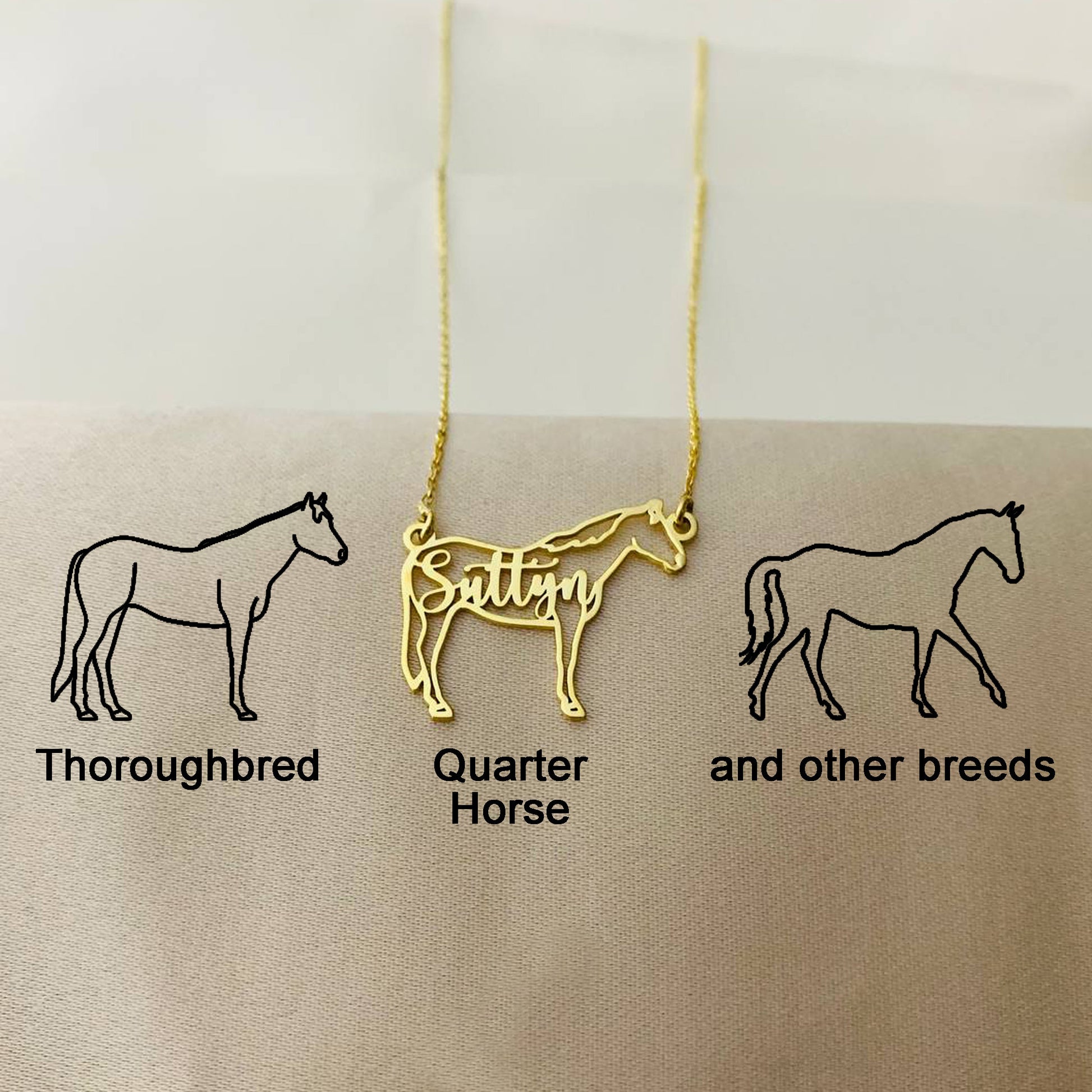 Horse Name Necklace