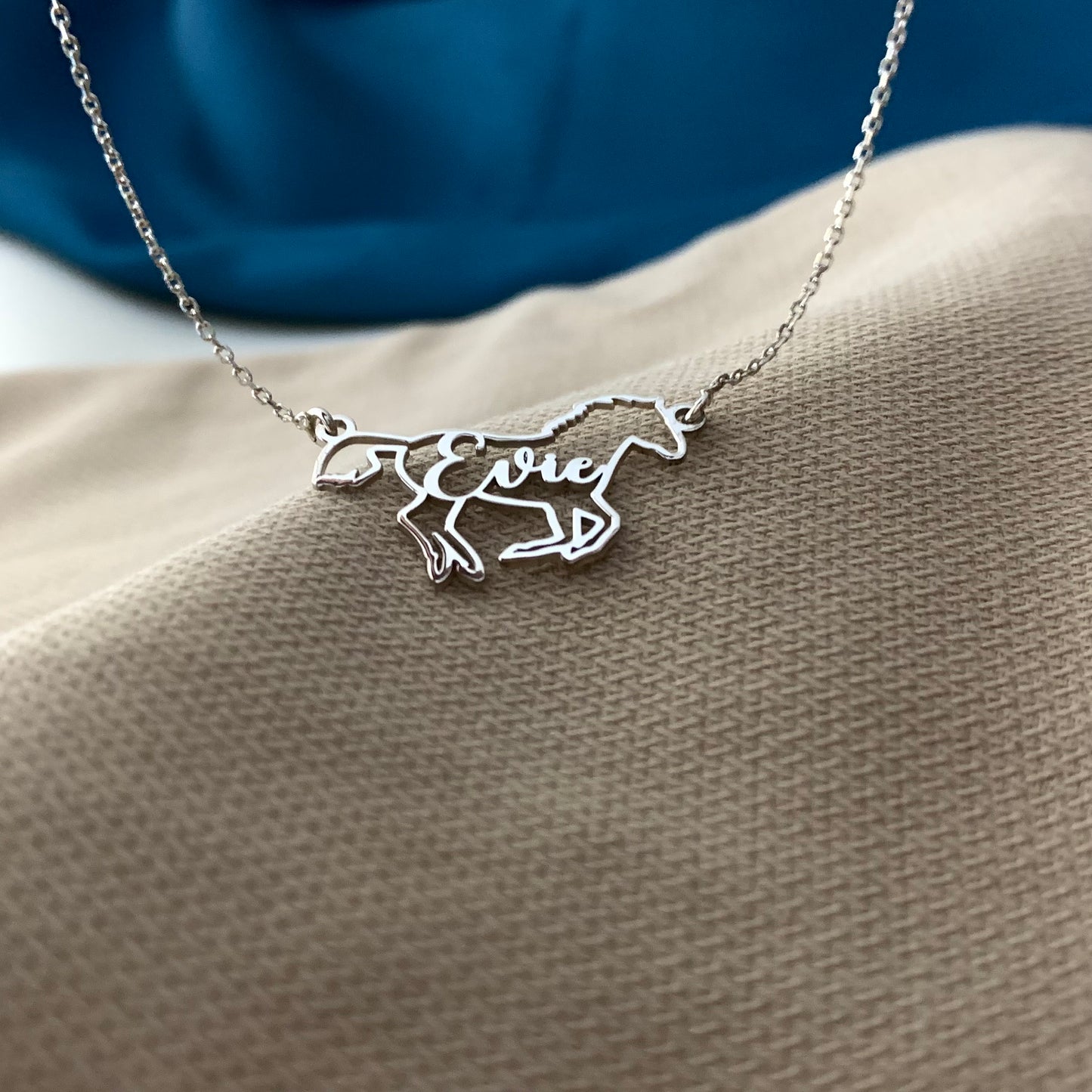 Horse Necklace, Horse Necklace for Woman, Horse Name Necklace, Custom Horse Necklace, Horse Memorial Gift, Horse necklace remember