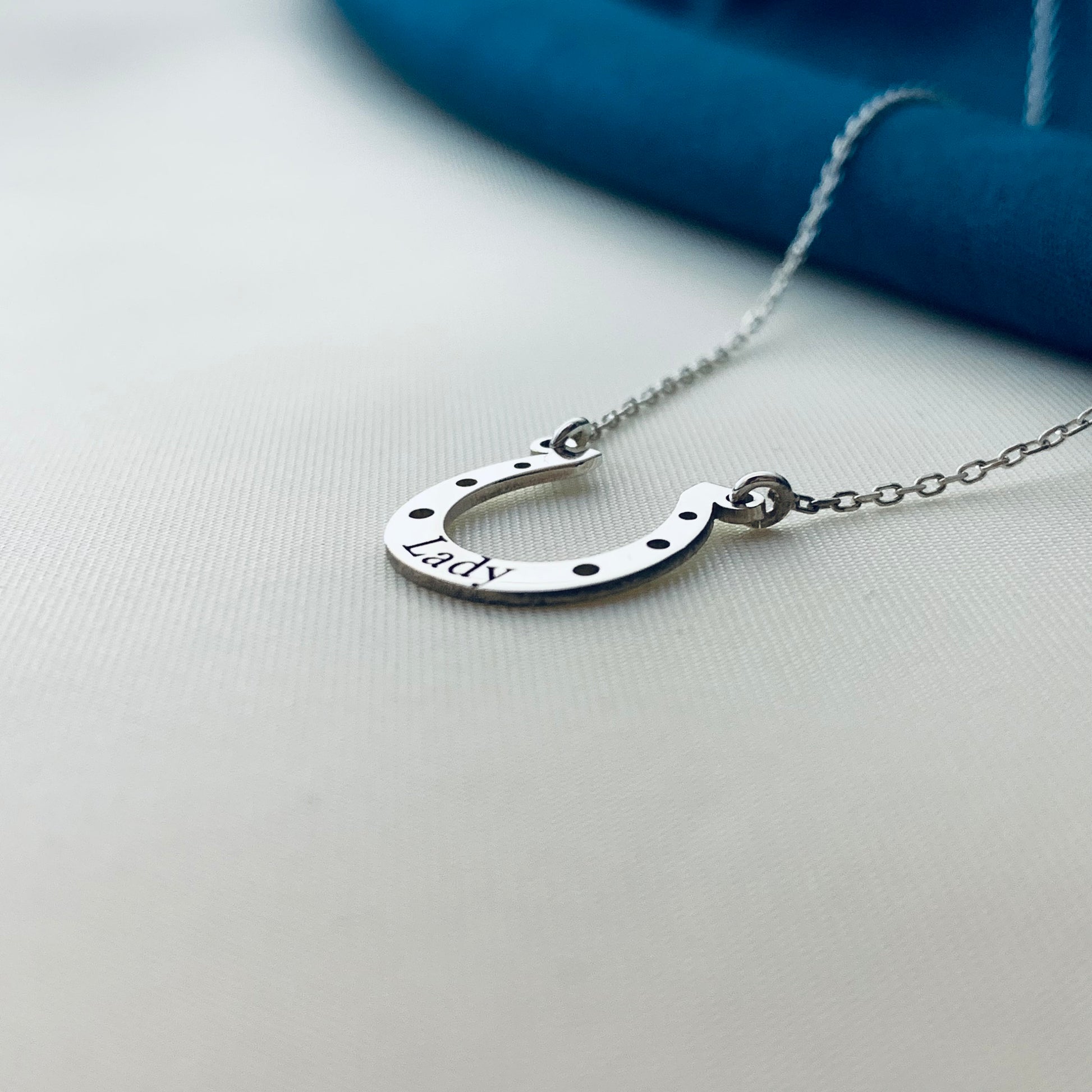 Horseshoe Necklace with Name, Horse Necklace Women, Horseshoe Engraved Name Necklace, Good Luck Charm, Lucky Charm Horseshoe Necklace