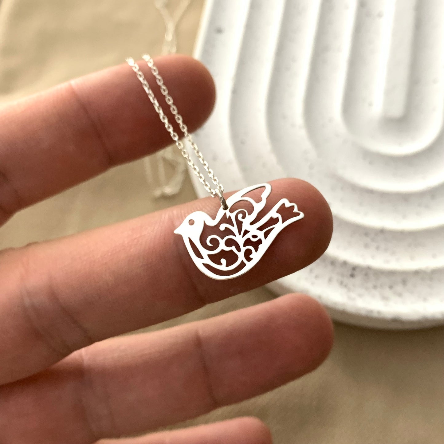 Dainty Bird Necklace, Bird Necklace for Women, Bird Lover's Pendant, Everday Necklace, Gift for Women