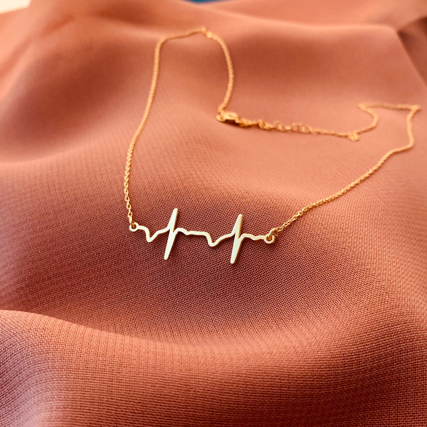 Heartbeat EKG Necklace, Sterling Silver Heartbeat Necklace, Heartbeat Rhythm Silver Pendant, Gift for First Responder, nursing gift