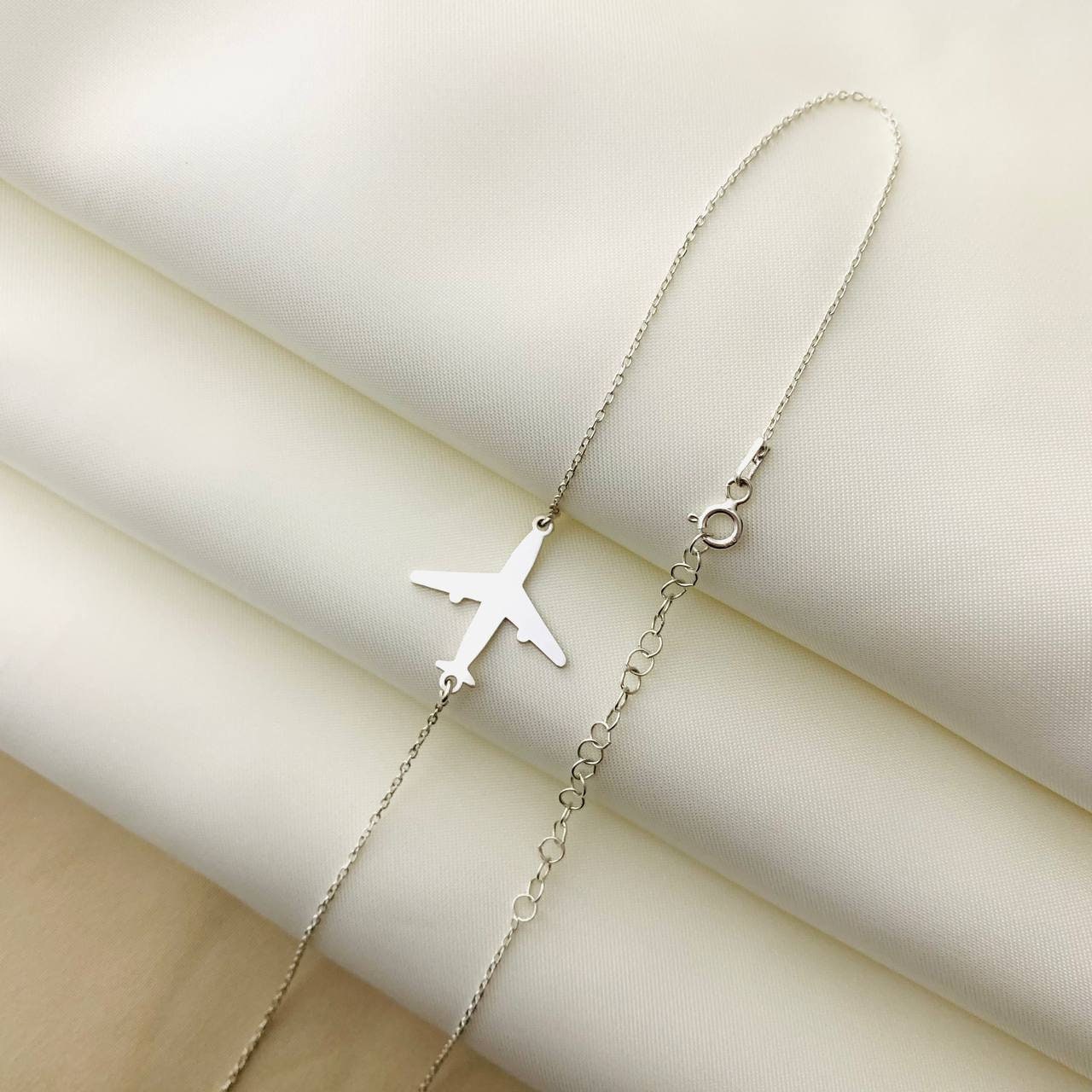 Airplane necklace, Plane necklace, Airplane necklace for women, Travel necklace, Airplane jewelry, Silver airplane necklace, Pilot necklace