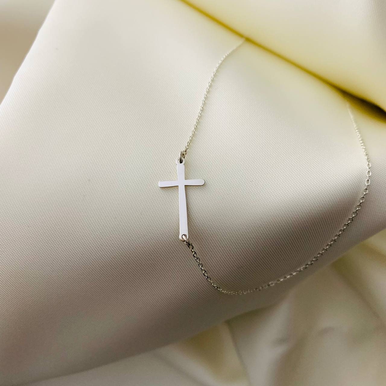 Cross Necklace, Sideways Cross Necklace, Sideways Necklace, Cross Necklace for Women, Christian Necklace, Religious Jewelry