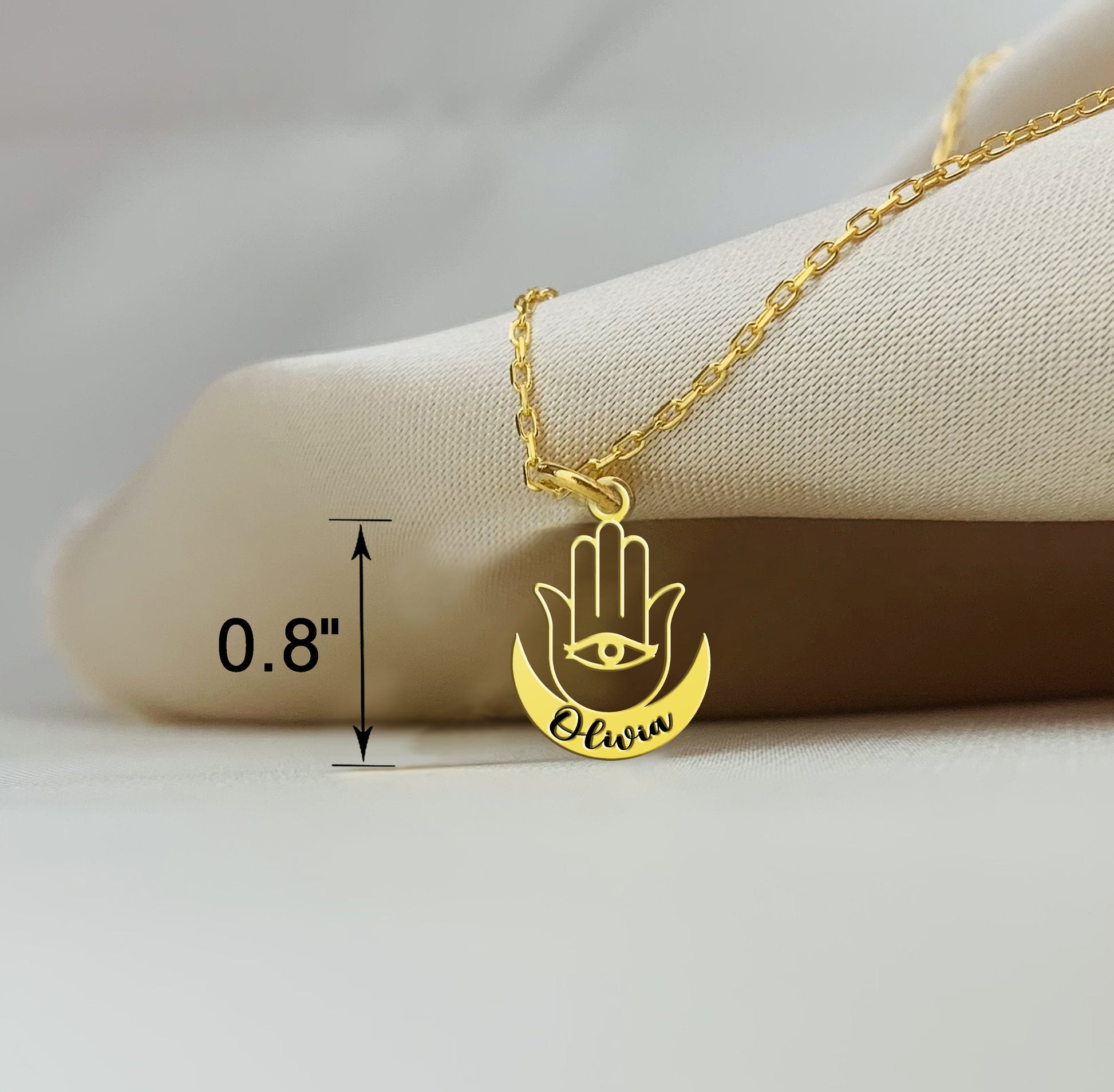 Hamsa Necklace, Sterling Silver Hamsa Pendant, Hamsa Charm, Protection Necklace, Spiritual Necklace, Good Luck Necklace, Evil Eye Necklace