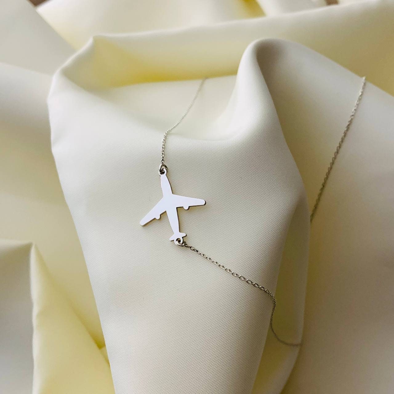 Airplane necklace, Plane necklace, Airplane necklace for women, Travel necklace, Airplane jewelry, Silver airplane necklace, Pilot necklace