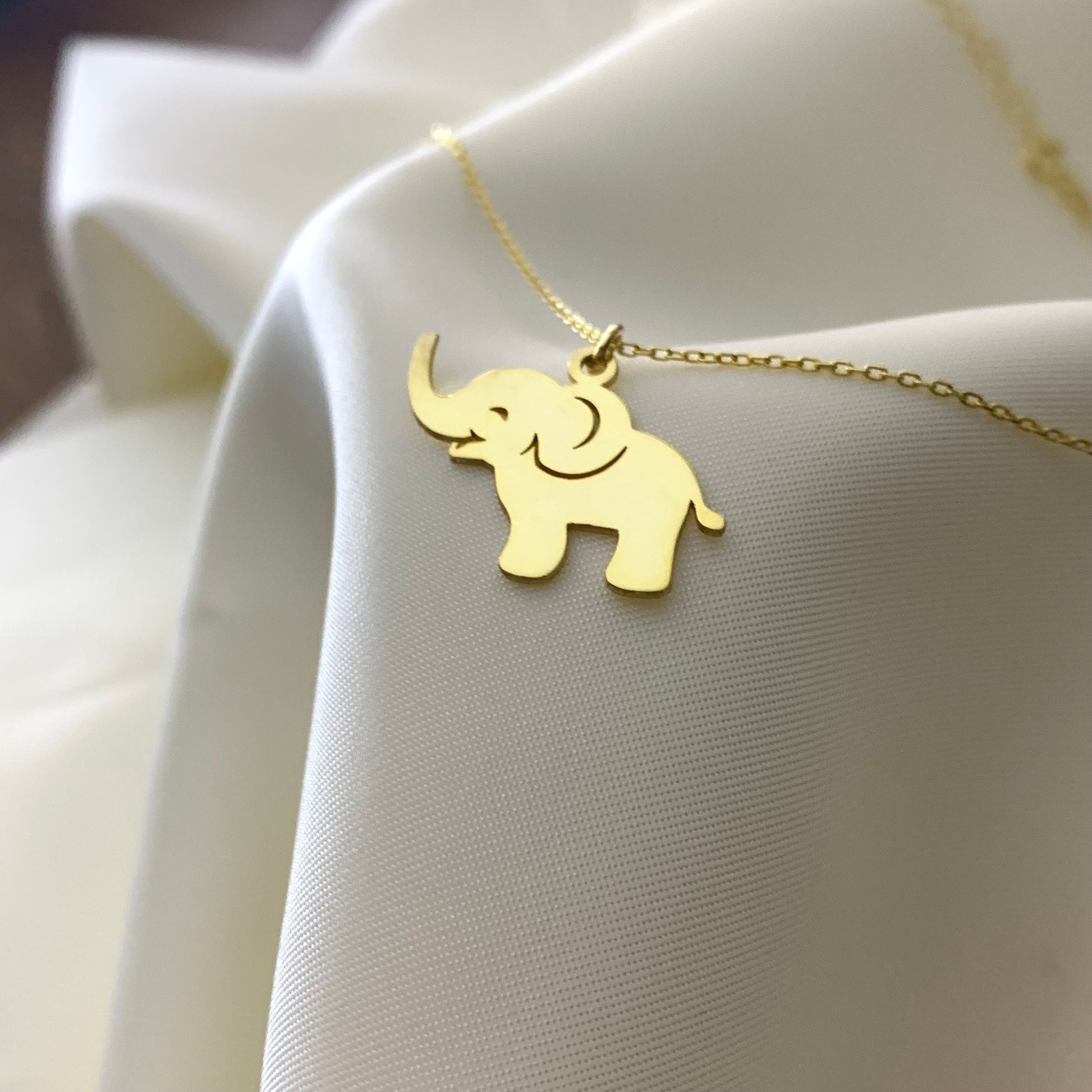 Elephant Necklace, Elephant Necklace for Women, Sterling Silver Elephant Necklace, Lucky Elephant Necklace, Dainty Elephant Jewelry