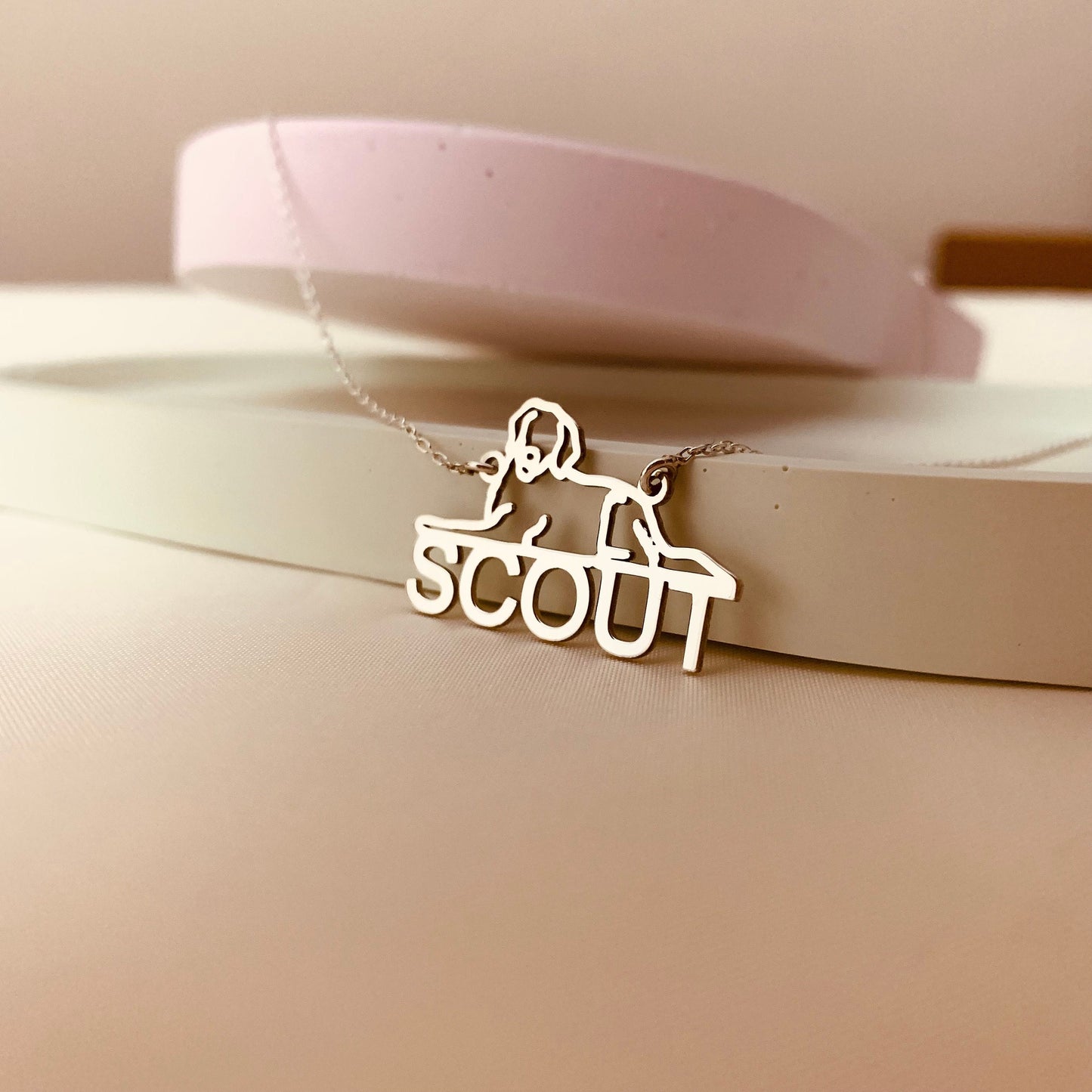 Dog necklace for women, Dog name necklace, Custom dog necklace, Dog memorial gift, Dog mom gift, Birthday gift for dog mom