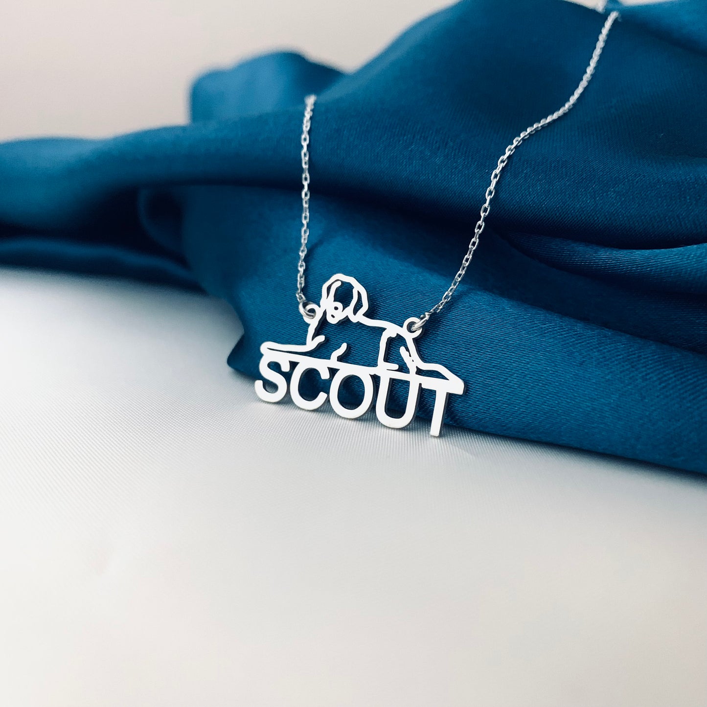 Dog necklace for women, Dog name necklace, Custom dog necklace, Dog memorial gift, Dog mom gift, Birthday gift for dog mom
