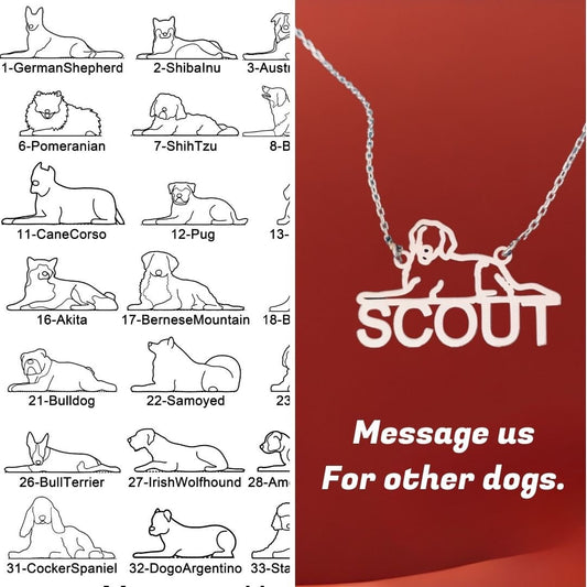 Dog necklace for women, Dog name necklace, Custom dog necklace, Dog memorial gift, Dog mom gift, Birthday gift for dog mom