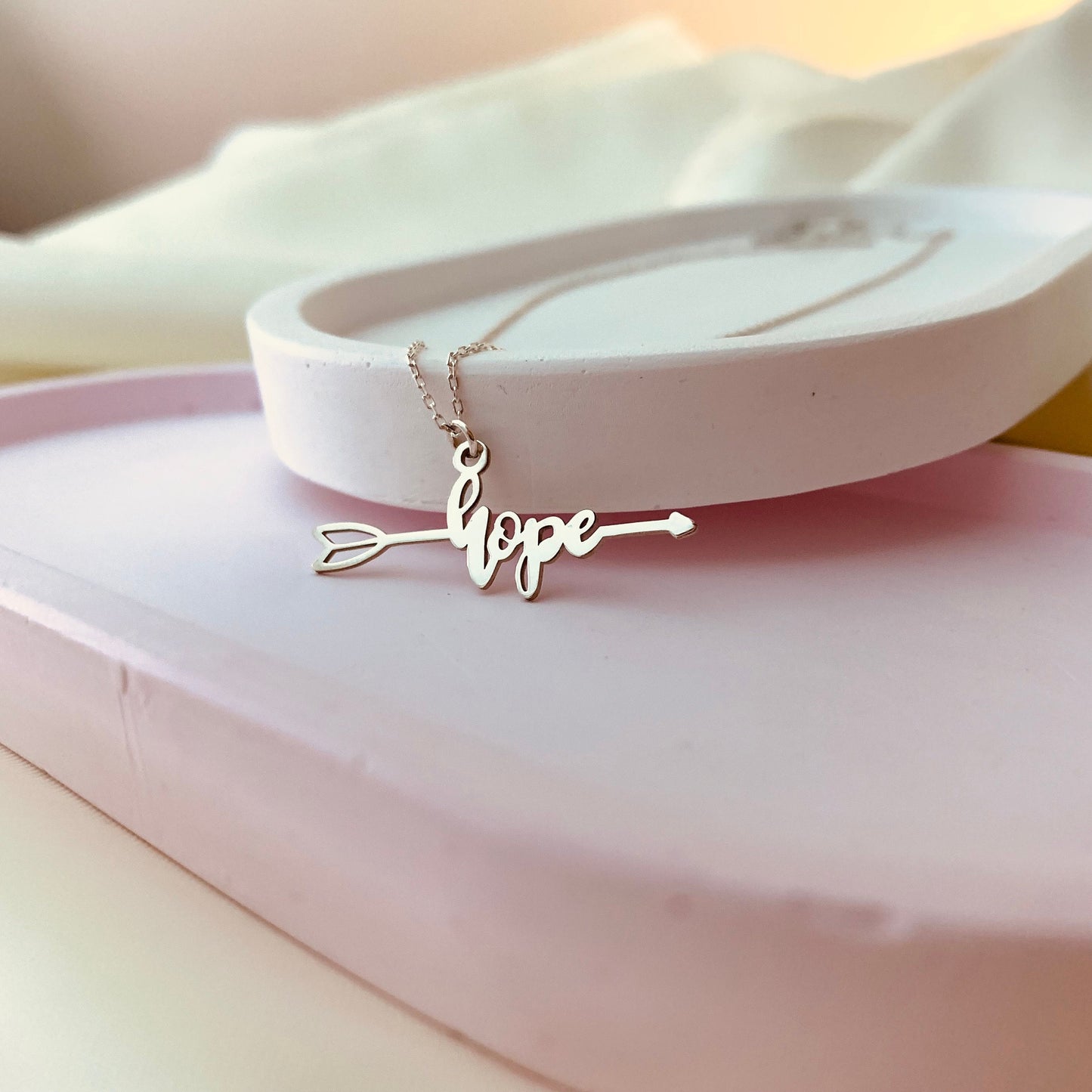 Hope Arrow Necklace, Positive Energy Necklace, Motivational Charm, Gold Hope Pendant, Uplifting Jewelry, Gift for Her