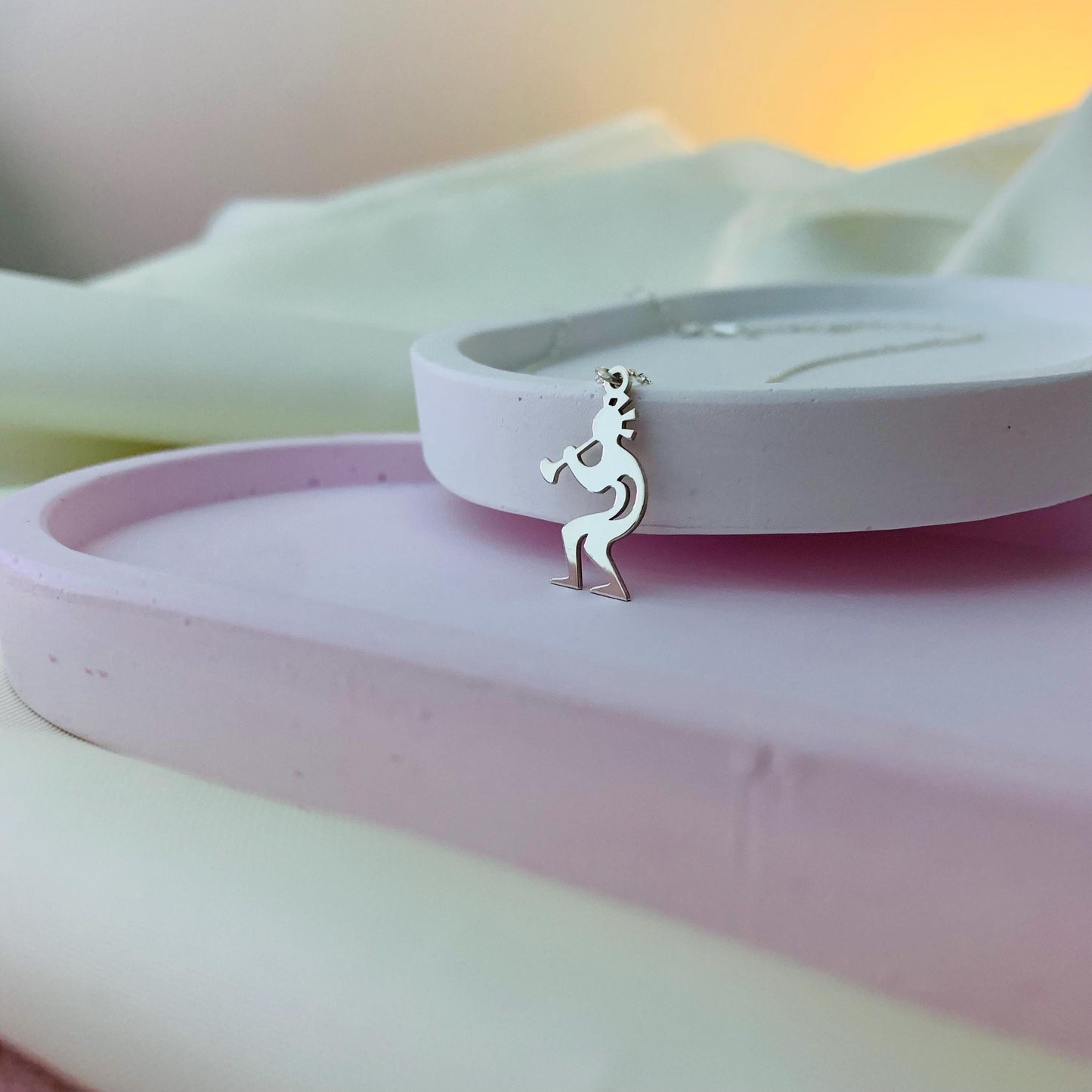 Kokopelli Charm Necklace, Dainty Kokopelli Necklace, Kokopelli jewelry flute player gift, Fertility Necklace, Native American Symbol Jewelry